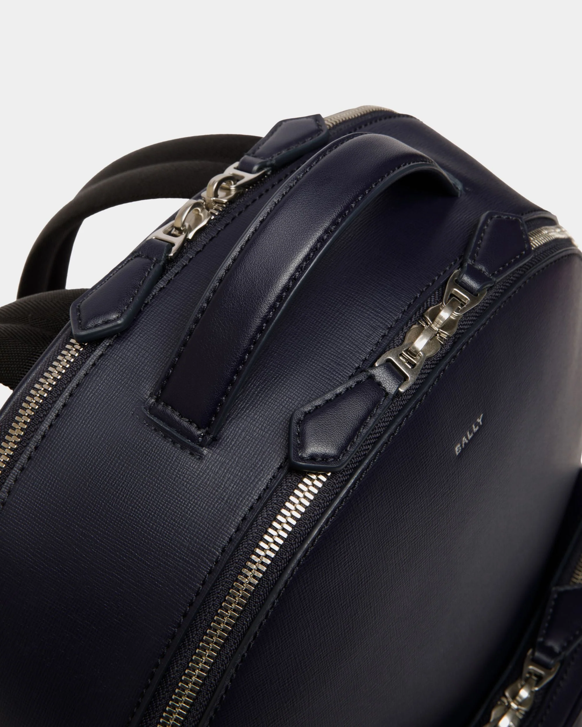 Mythos Backpack in Navy Blue Recycled Leather - Image 5