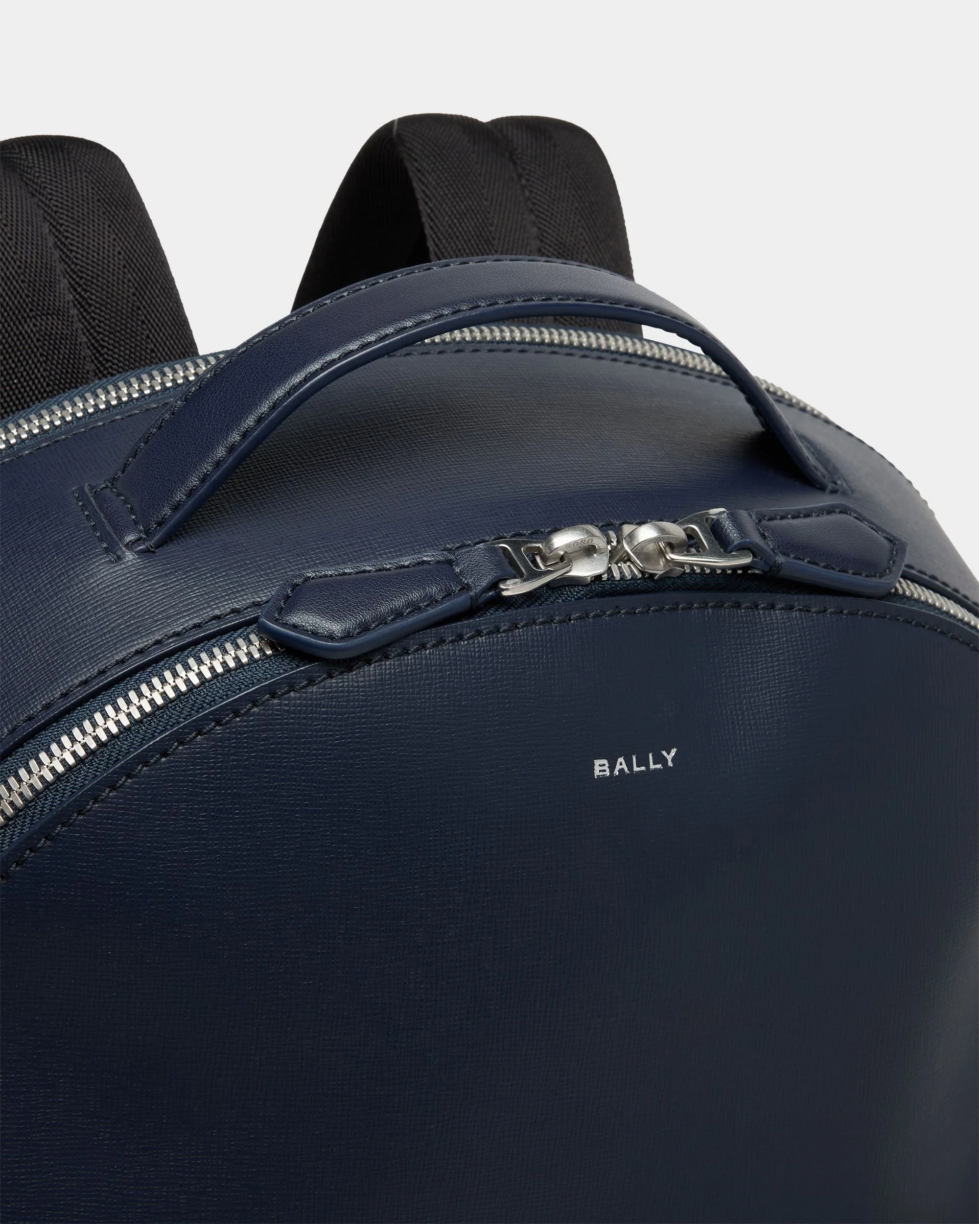 Mythos Backpack in Navy Blue Recycled Leather - Image 6