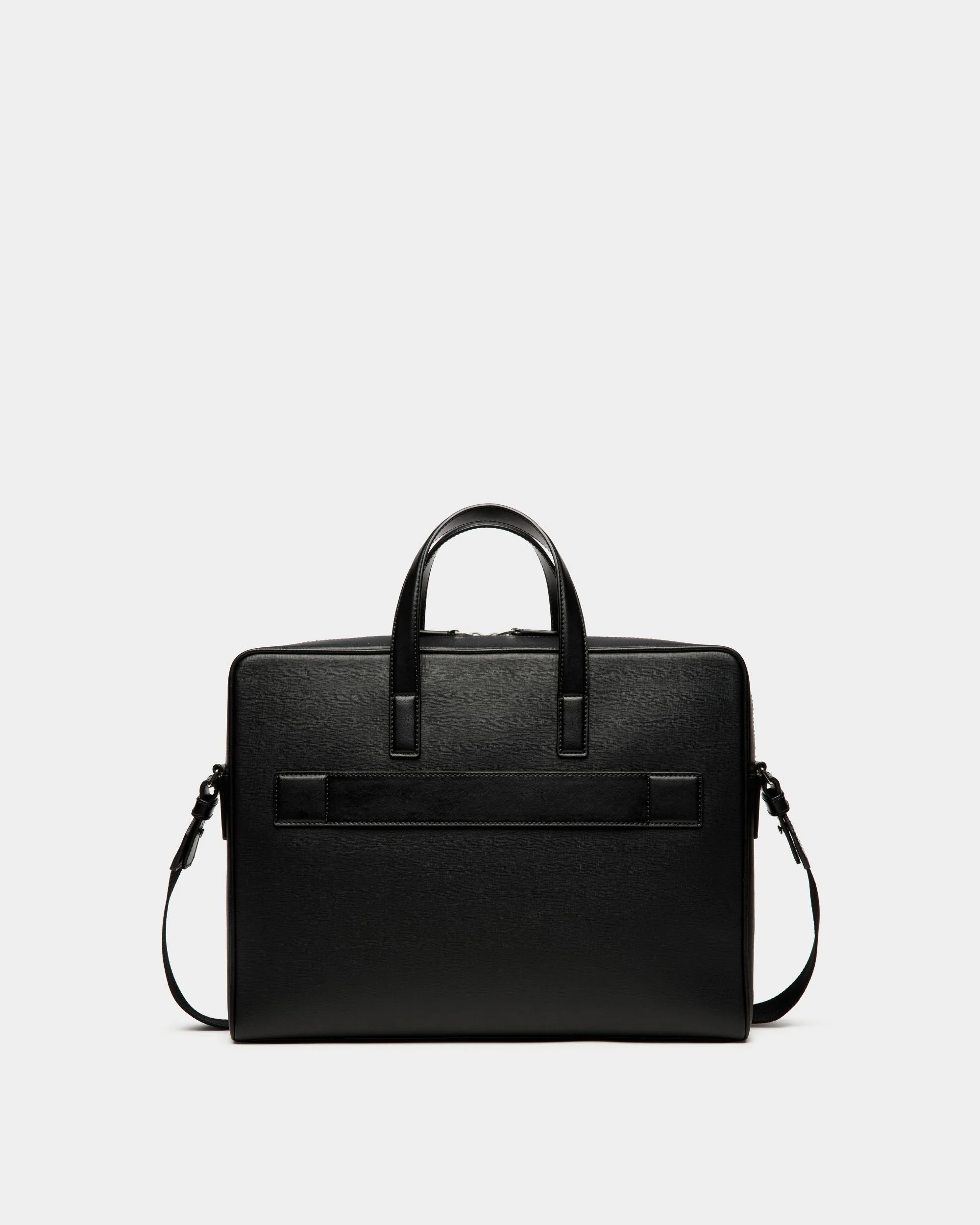 Mythos Briefcase in Black Recycled Leather - Image 3