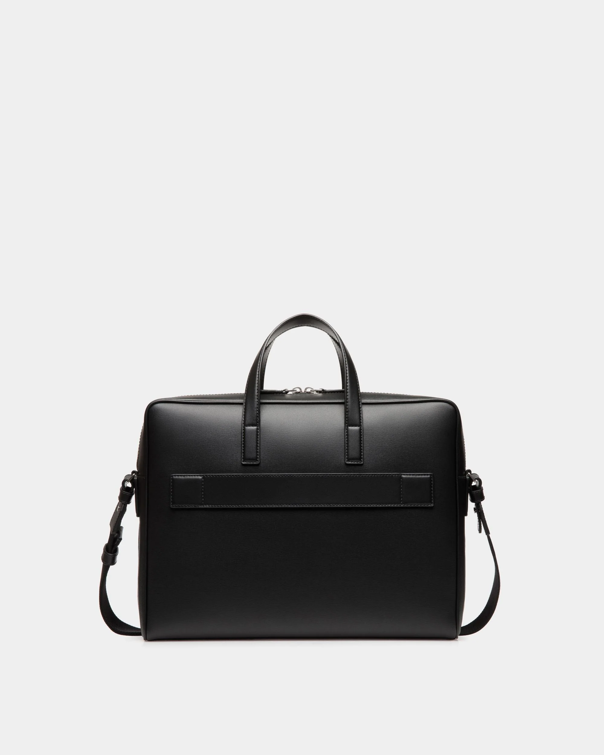 Mythos Briefcase In Black Recycled Leather - Image 3