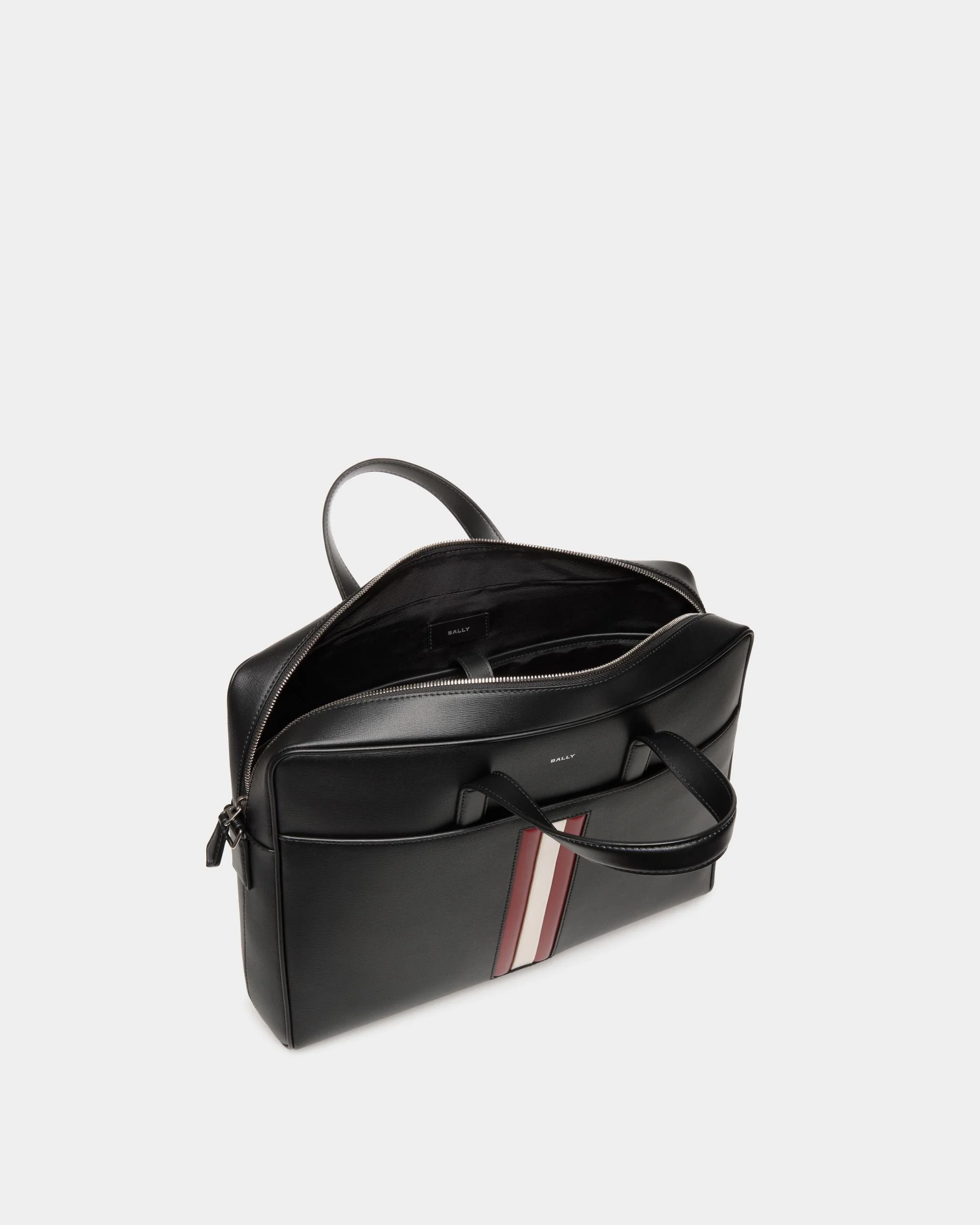 Mythos Briefcase In Black Recycled Leather - Image 5