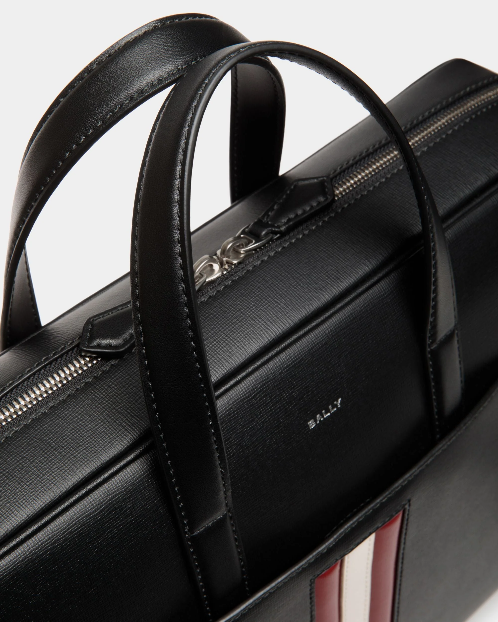 Mythos Briefcase In Black Recycled Leather - Image 6