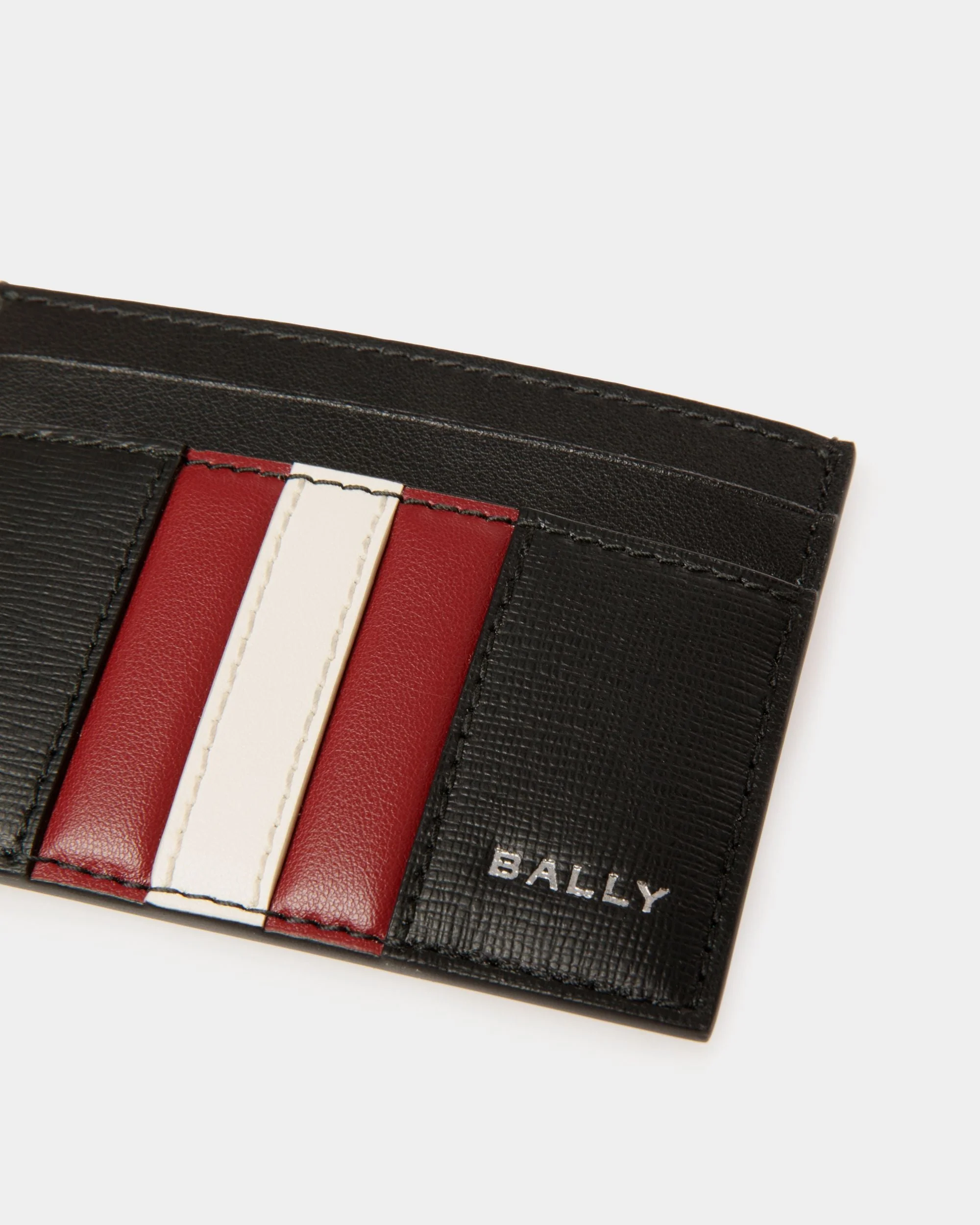Mythos Card Holder In Black Recycled Leather - Image 4