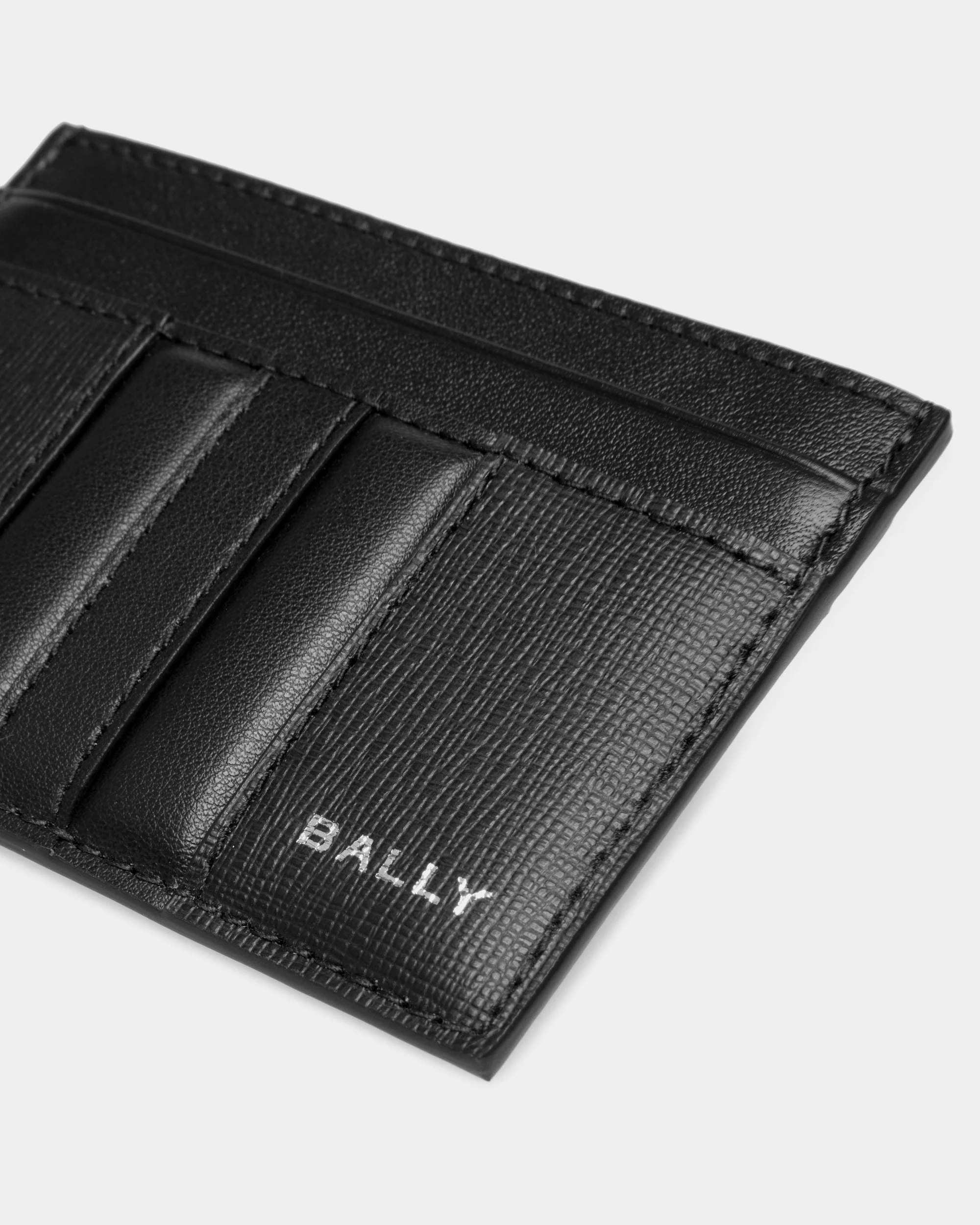 Mythos Card Holder In Black Recycled Leather - Image 4