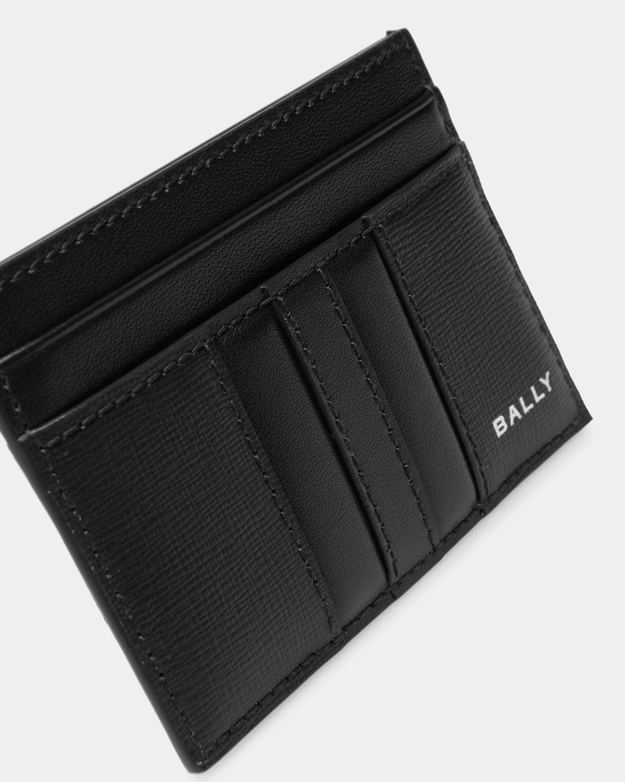 Mythos Card Holder In Black Recycled Leather - Image 5