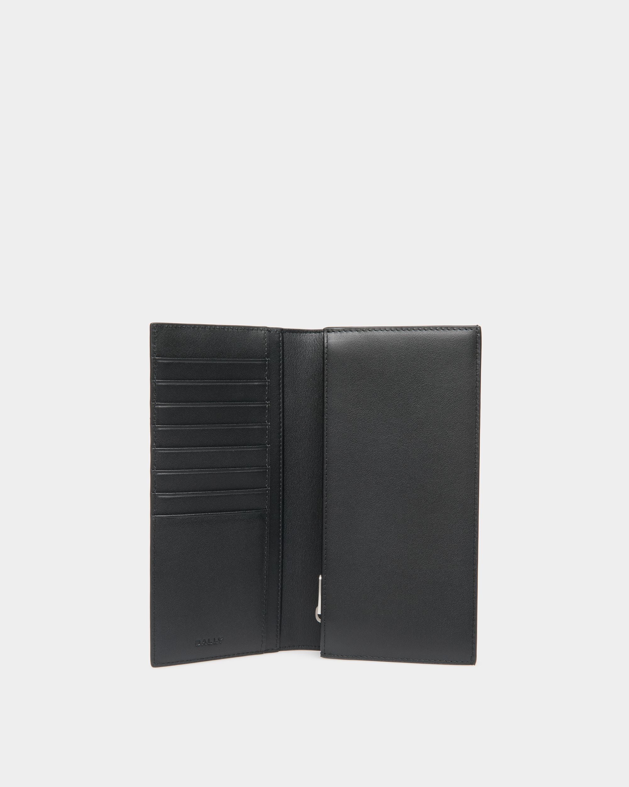 Mythos Continental Wallet In Black Recycled Leather - Image 3