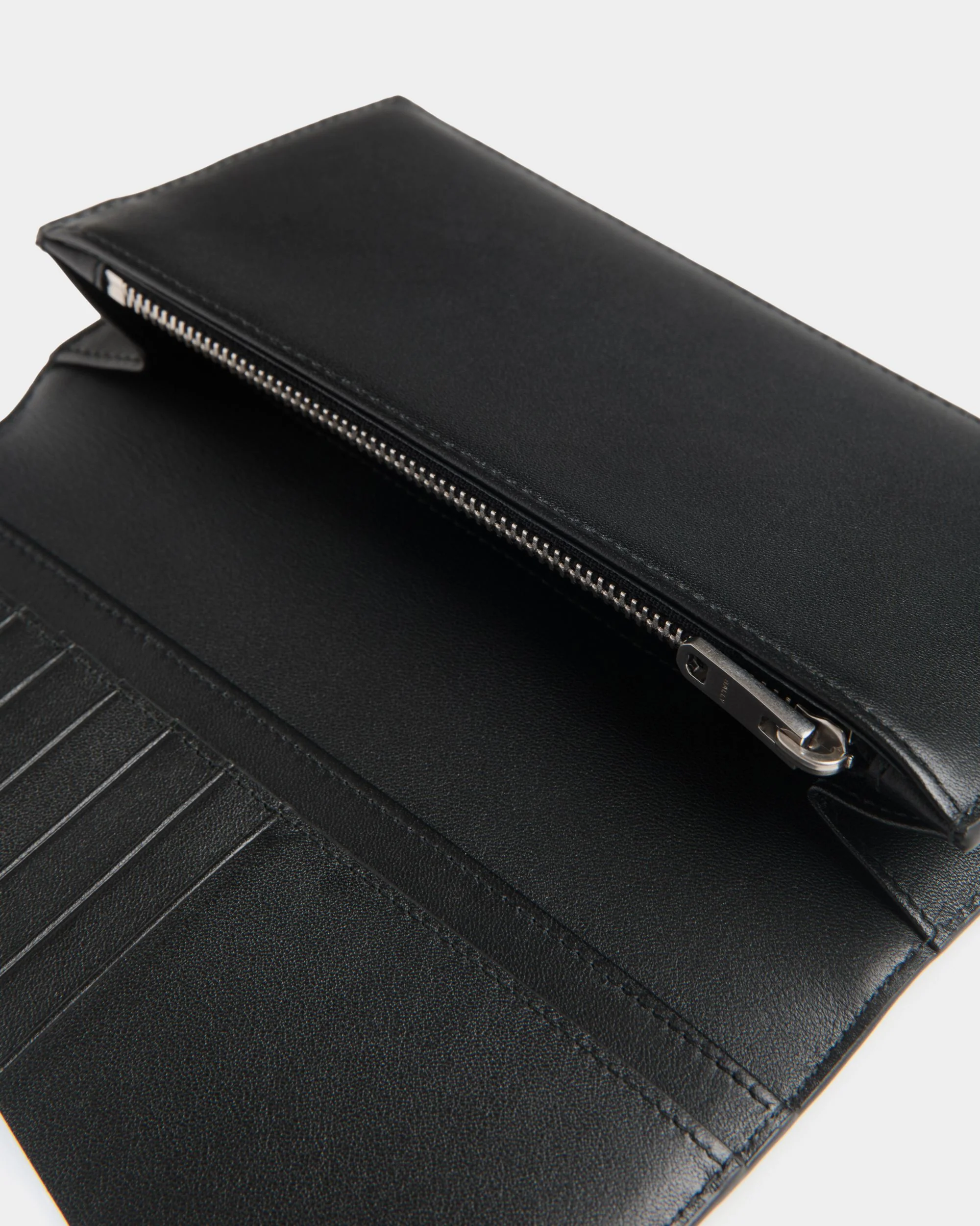 Mythos Continental Wallet In Black Recycled Leather - Image 5