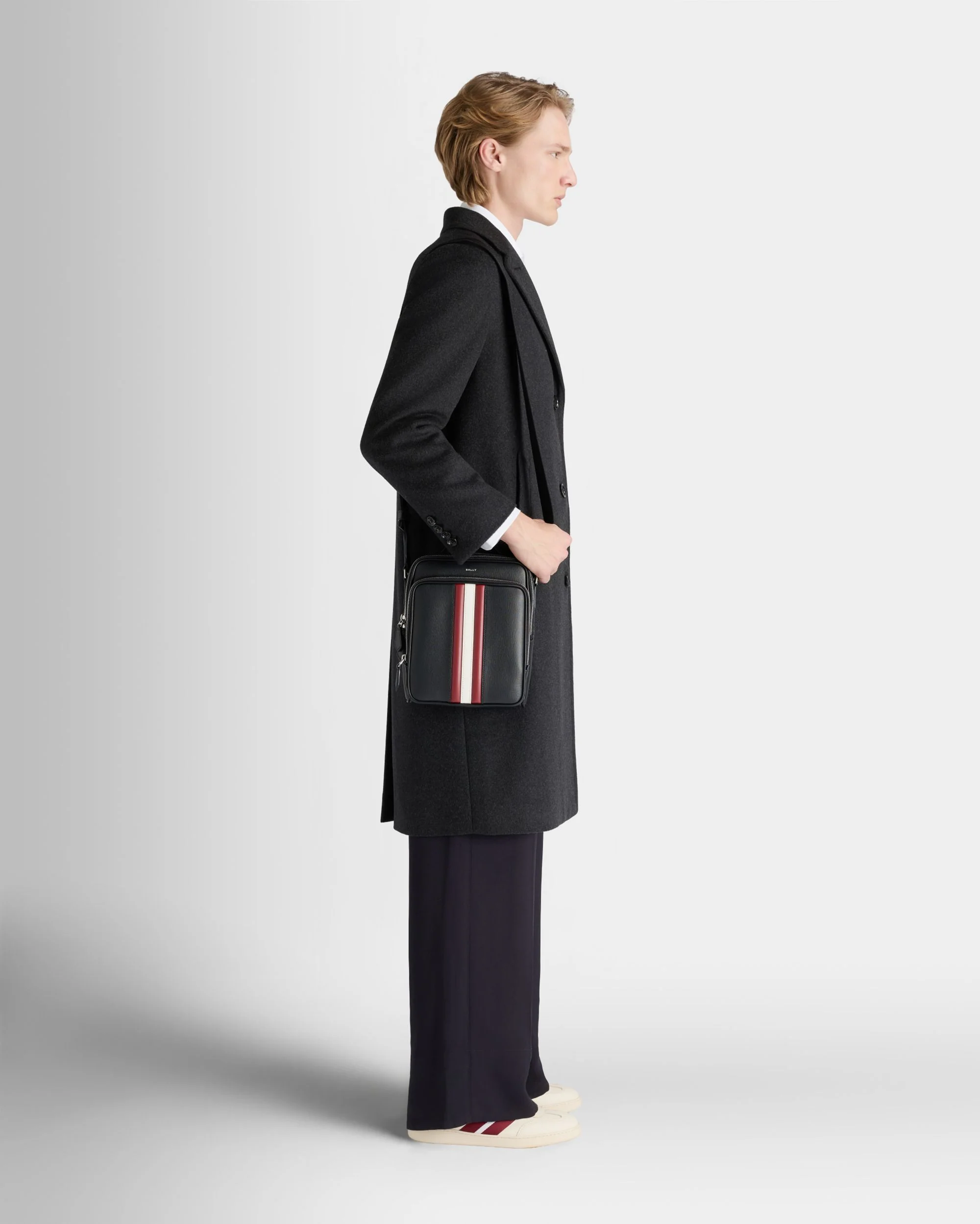 Mythos Crossbody Bag in Black Recycled Leather - Image 2