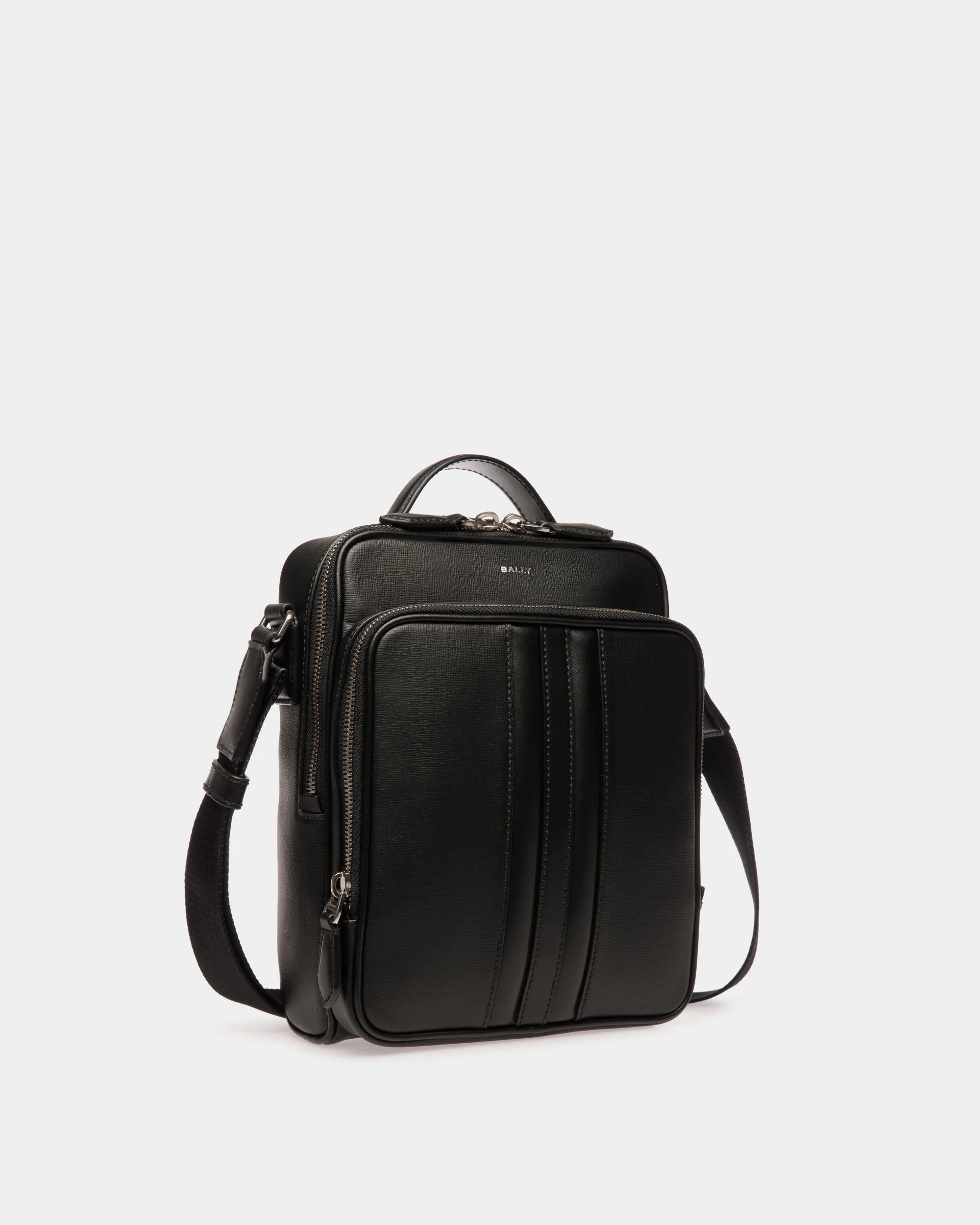 Mythos Crossbody Bag In Black Recycled Leather - Image 3