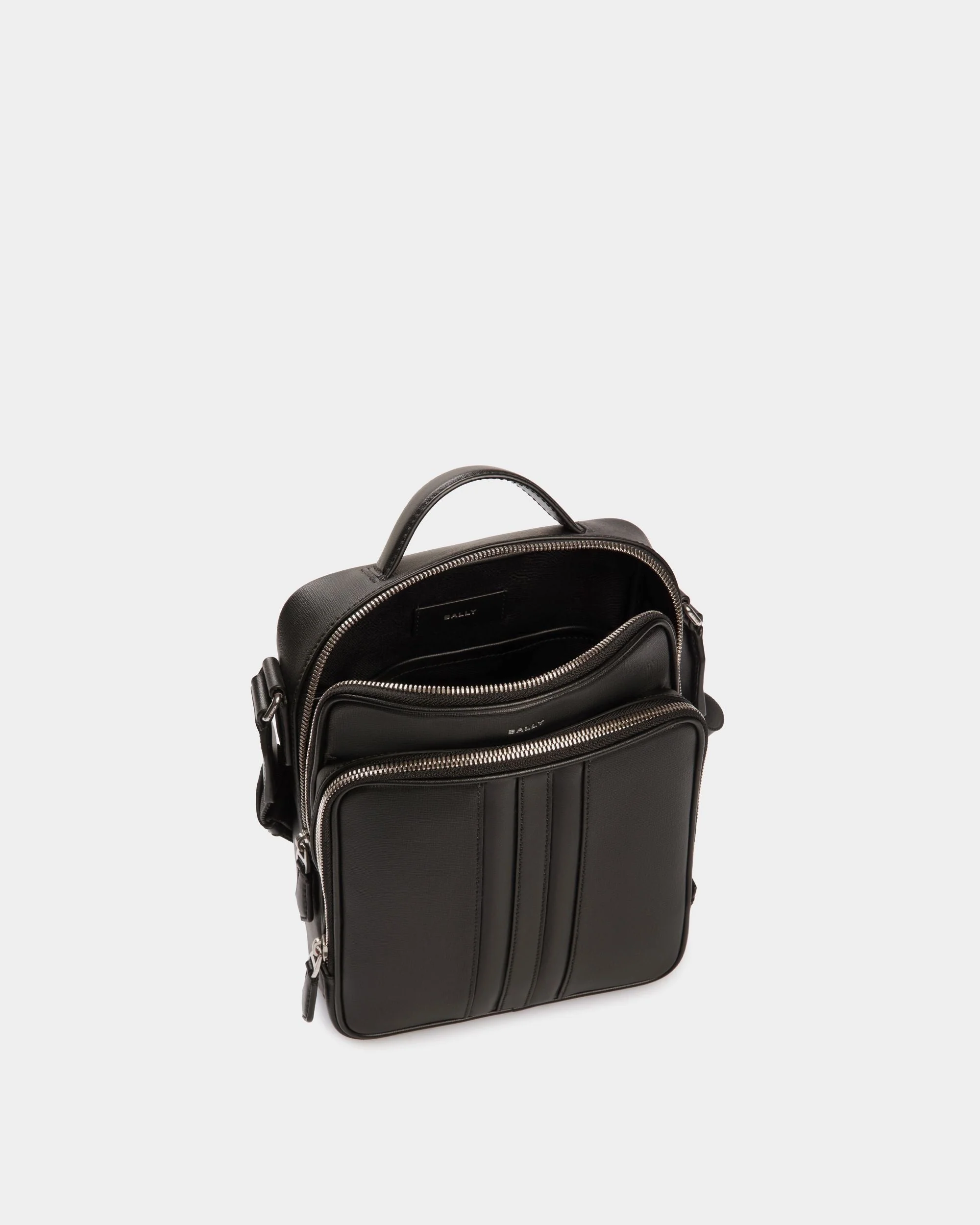 Mythos Crossbody Bag In Black Recycled Leather - Image 4