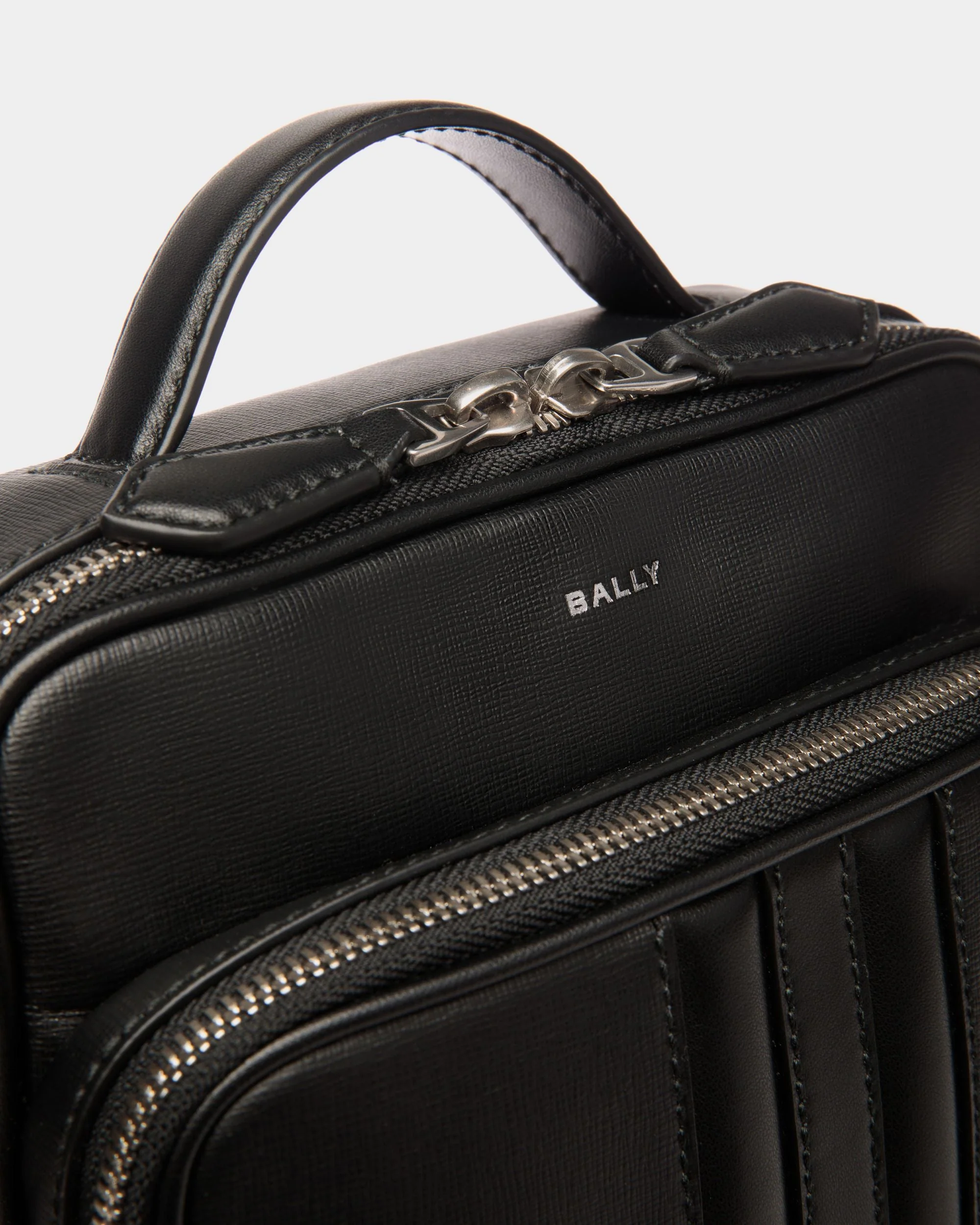 Mythos Crossbody Bag In Black Recycled Leather - Image 5