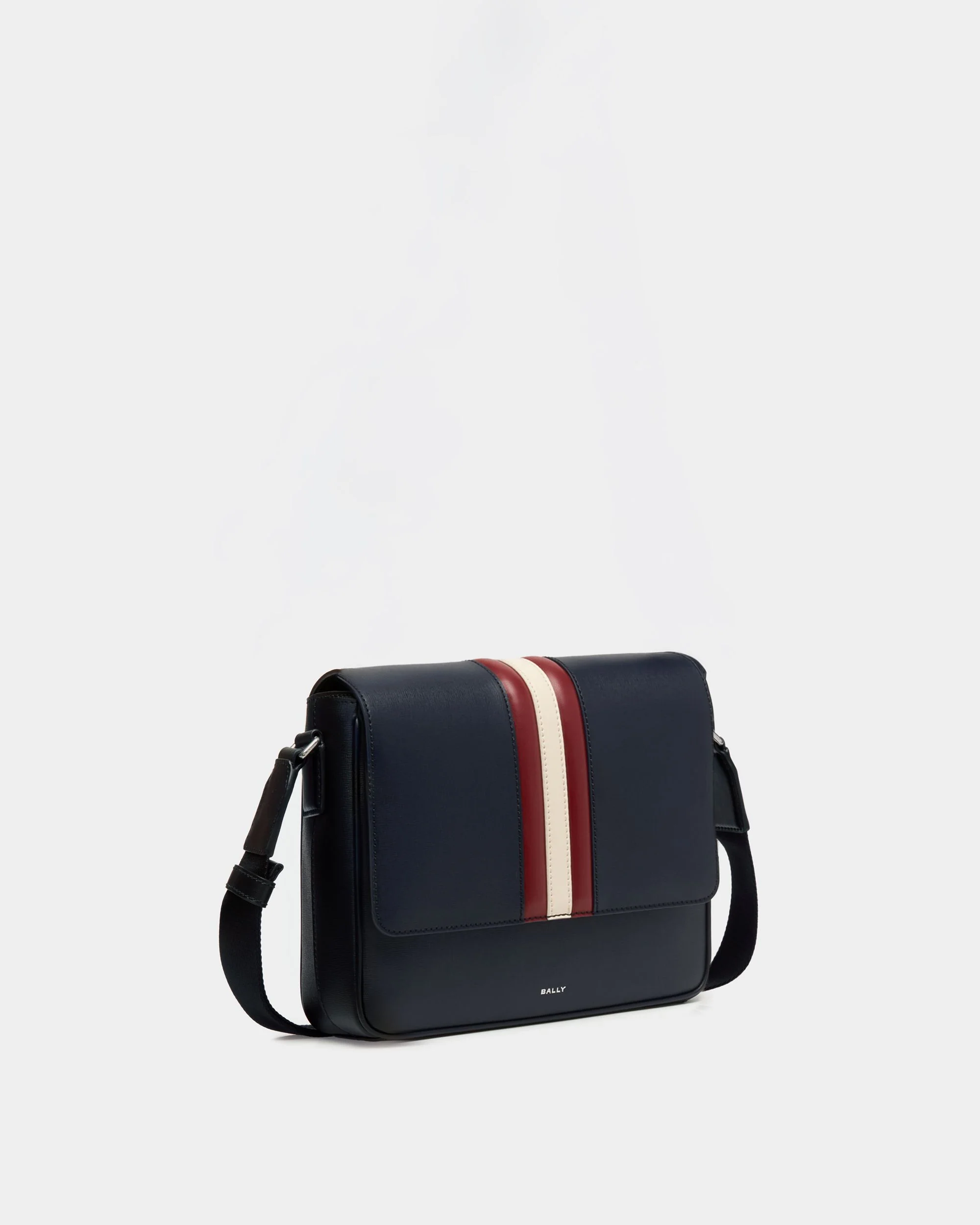 Mythos Crossbody Bag in Navy Blue Recycled Leather - Image 4
