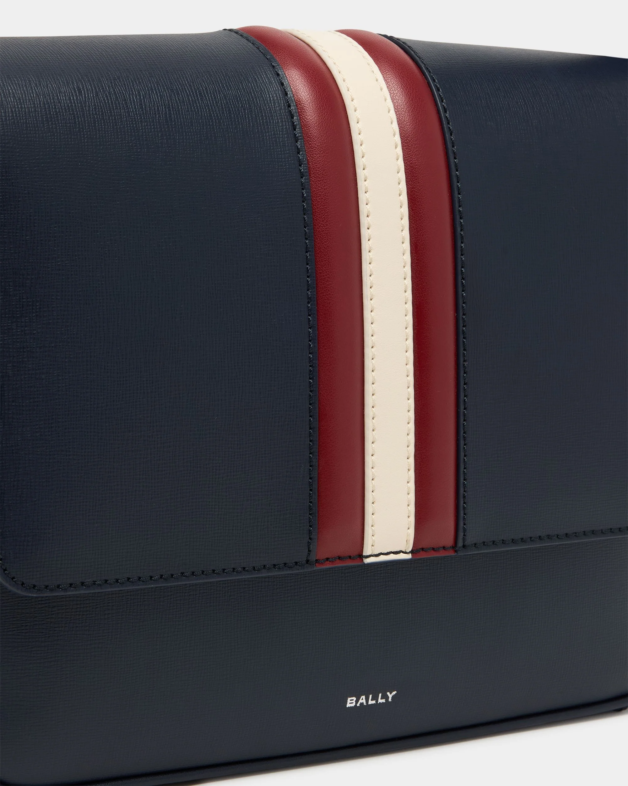 Mythos Crossbody Bag in Navy Blue Recycled Leather - Image 6