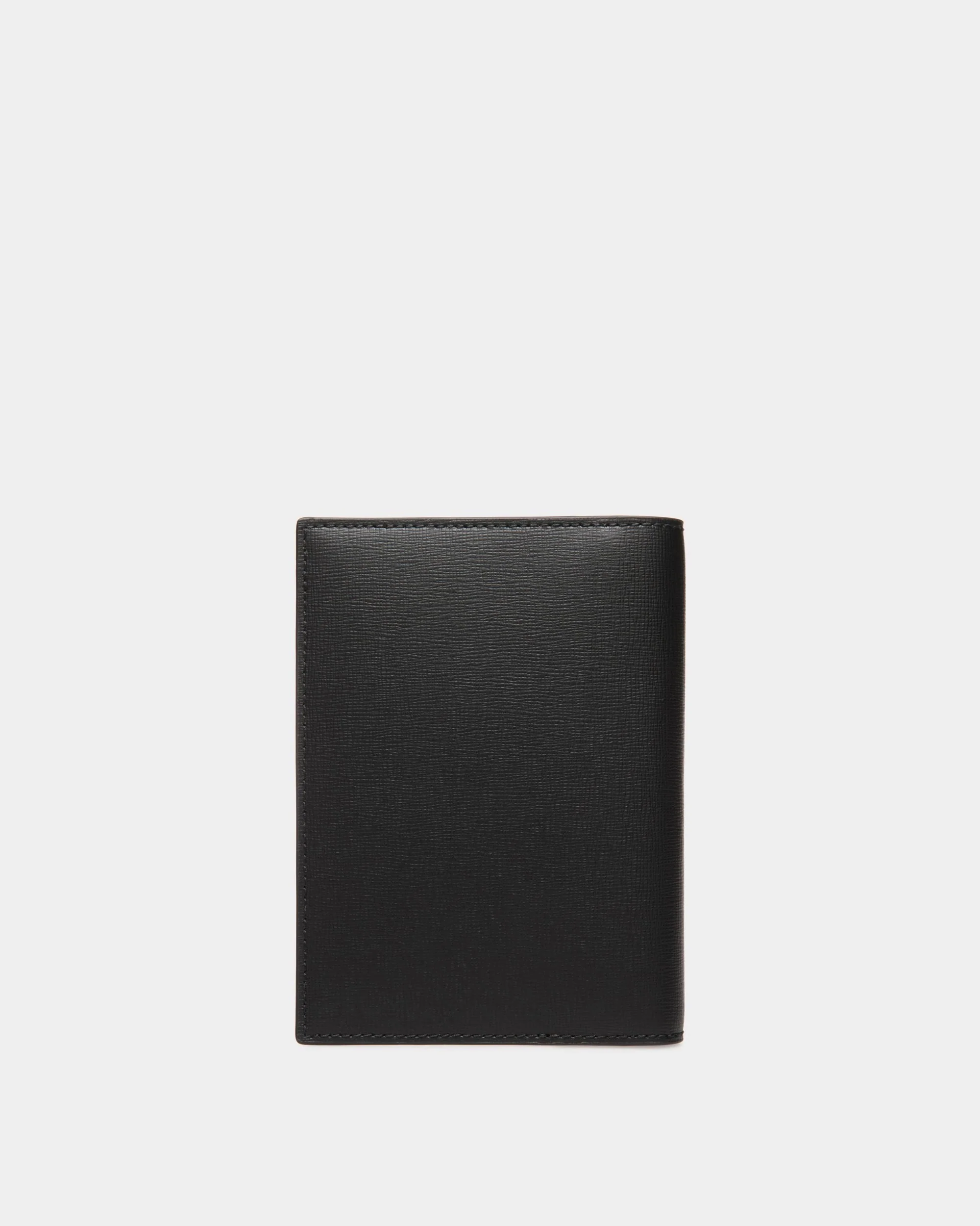 Mythos Passport Holder in Black Recycled Leather - Image 2