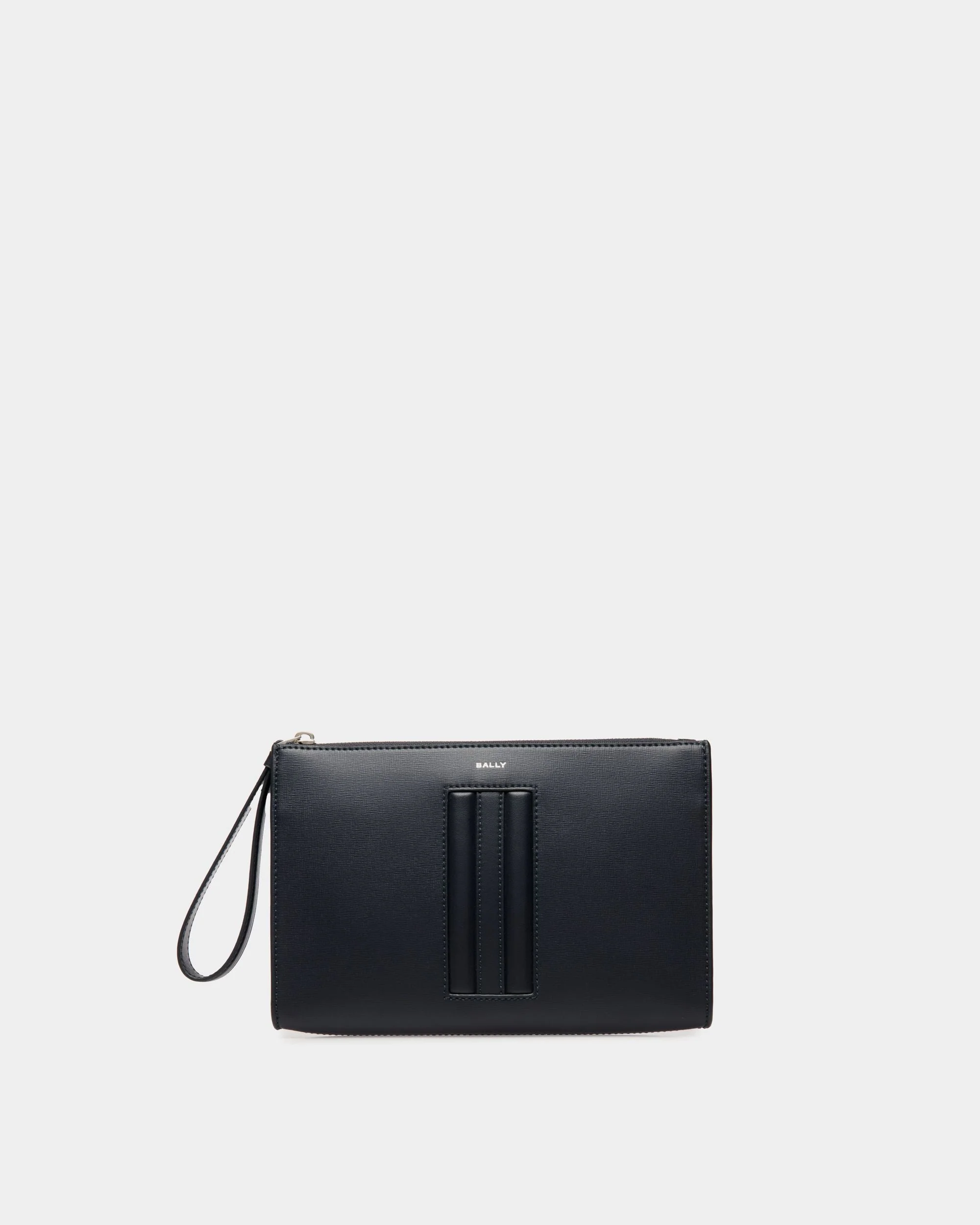 Mythos Pouch in Navy Blue Recycled Leather