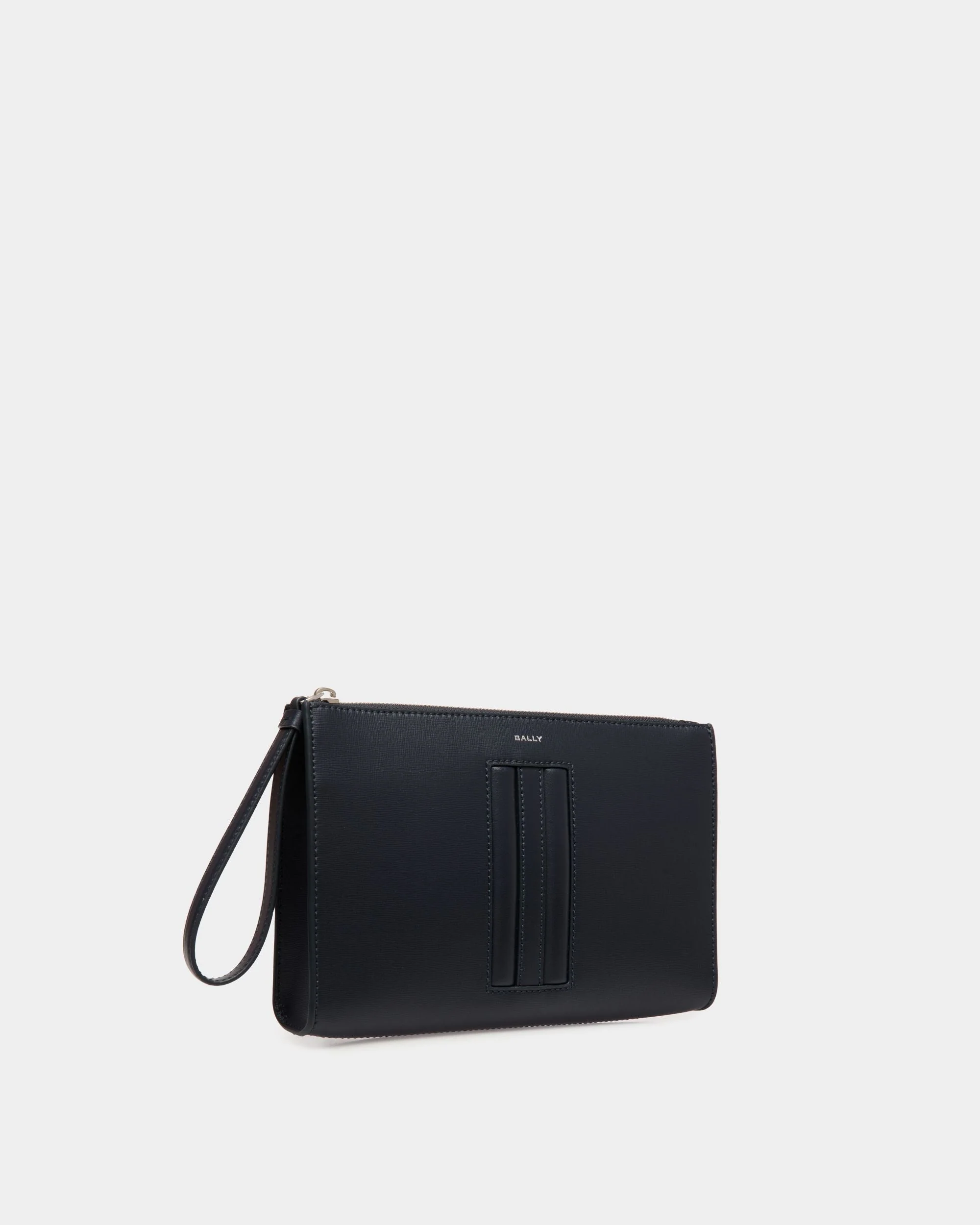 Mythos Pouch in Navy Blue Recycled Leather - Image 3