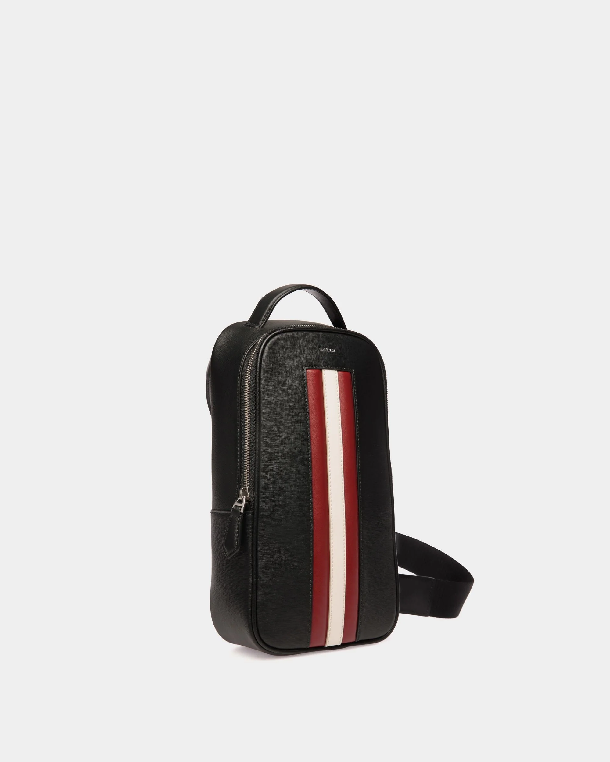 Mythos Sling Bag In Black Recycled Leather - Image 3