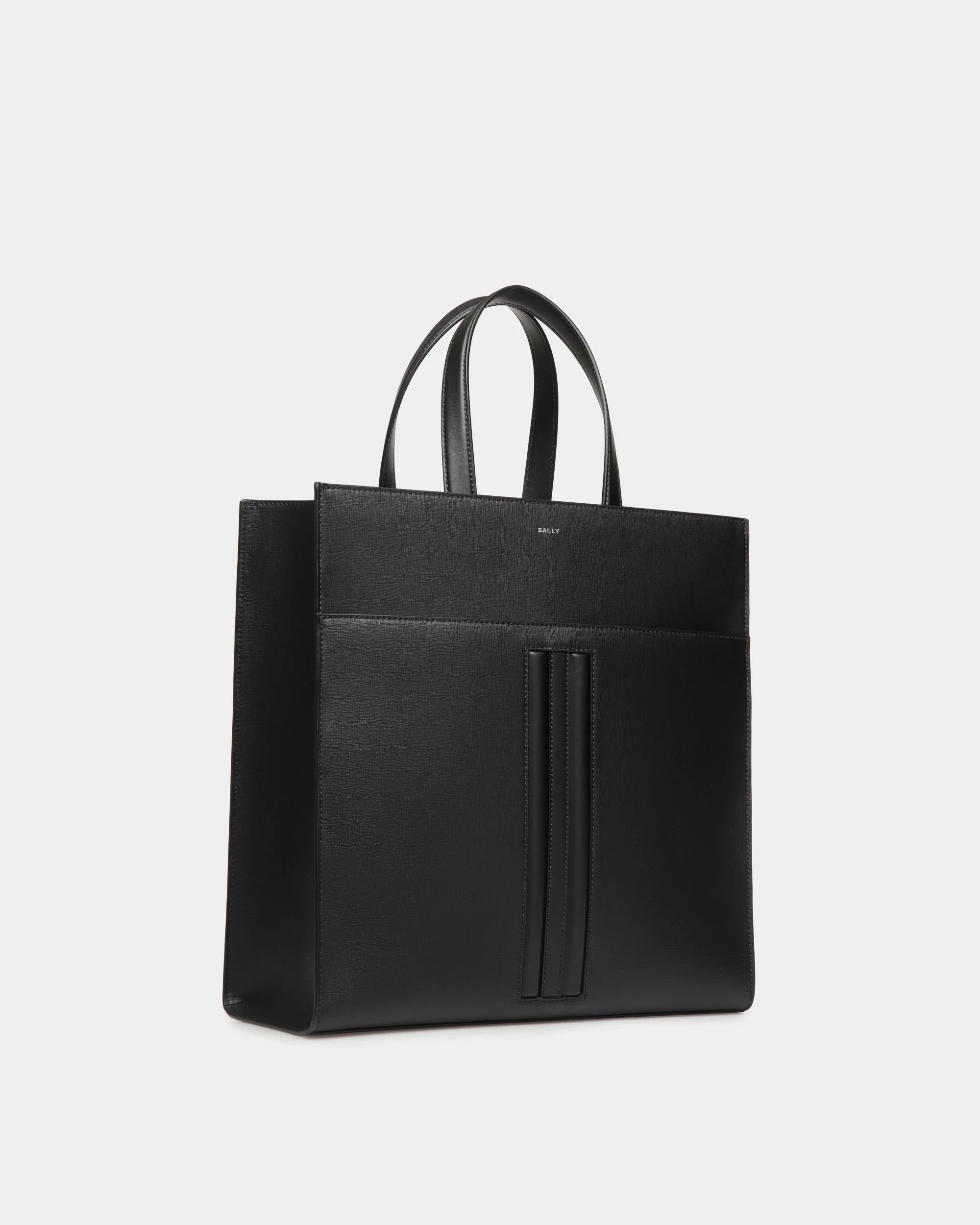 Mythos Tote In Black Recycled Leather - Image 3