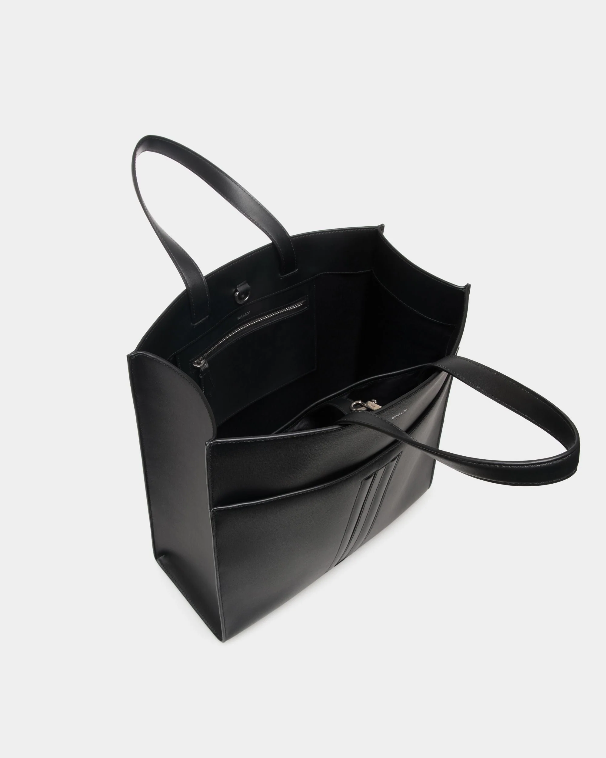 Mythos Tote In Black Recycled Leather - Image 4