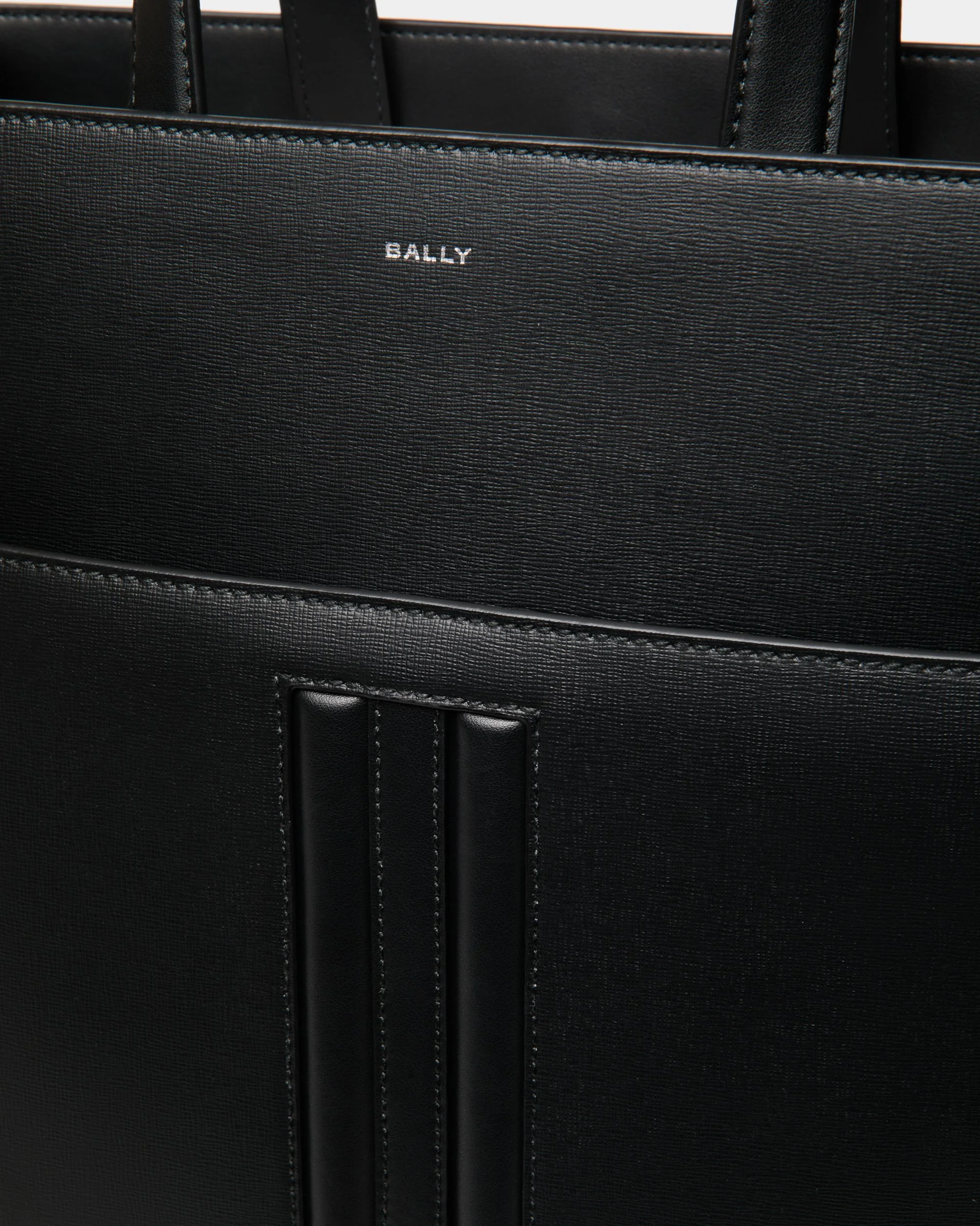 Mythos Tote In Black Recycled Leather - Image 5