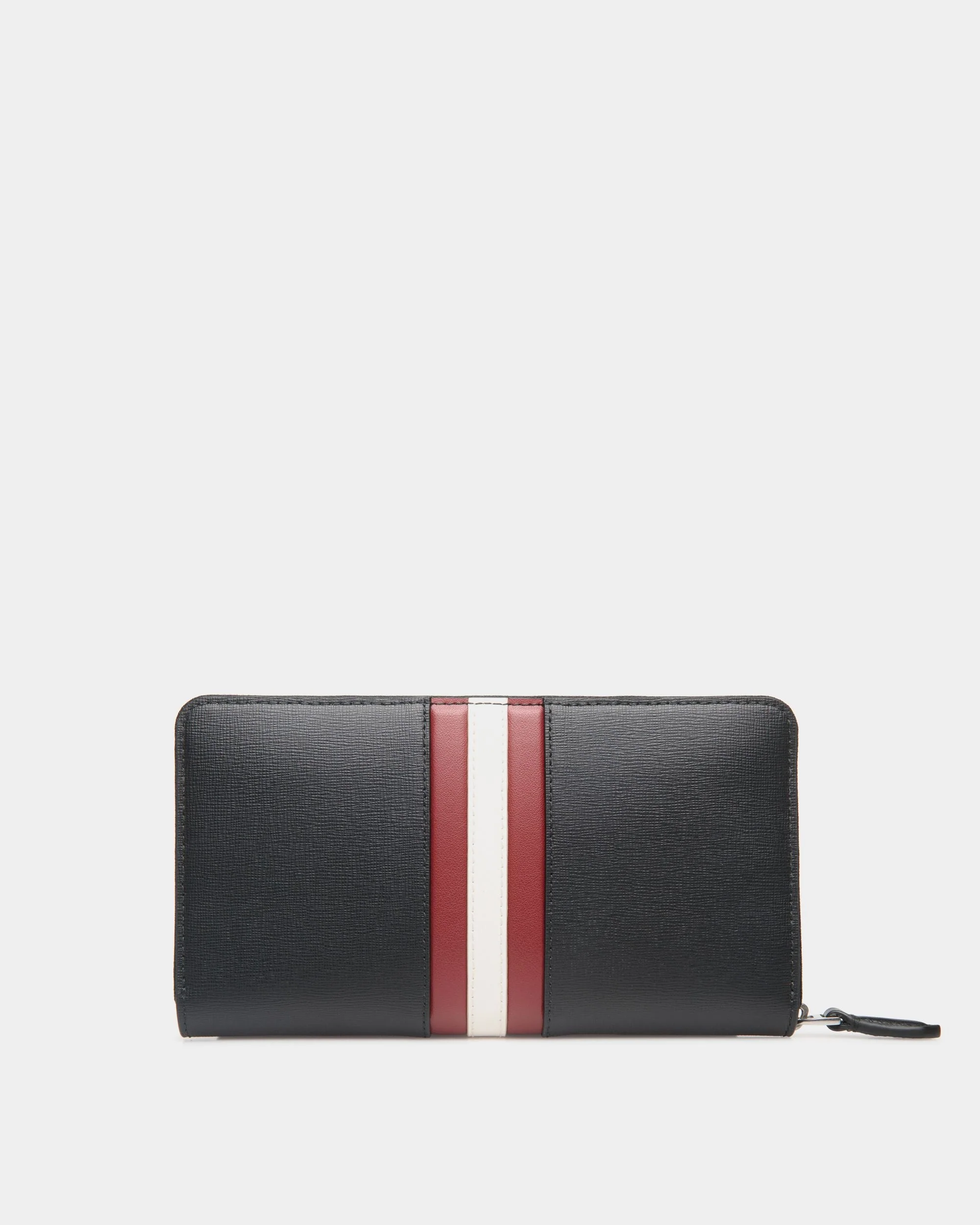 Mythos Zip Around Wallet In Black Recycled Leather - Image 2
