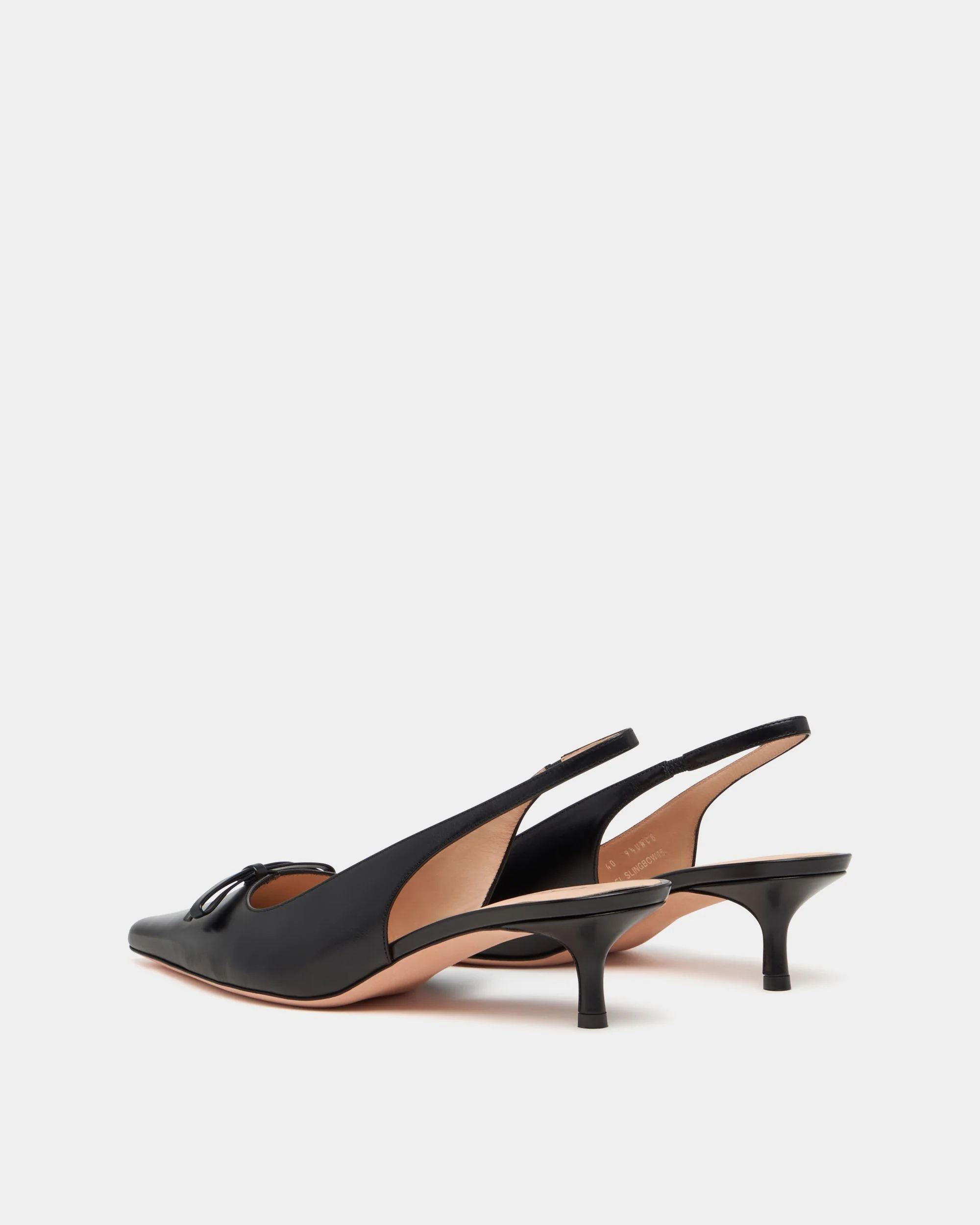 Nadel Slingback Pump in Black Leather - Image 3