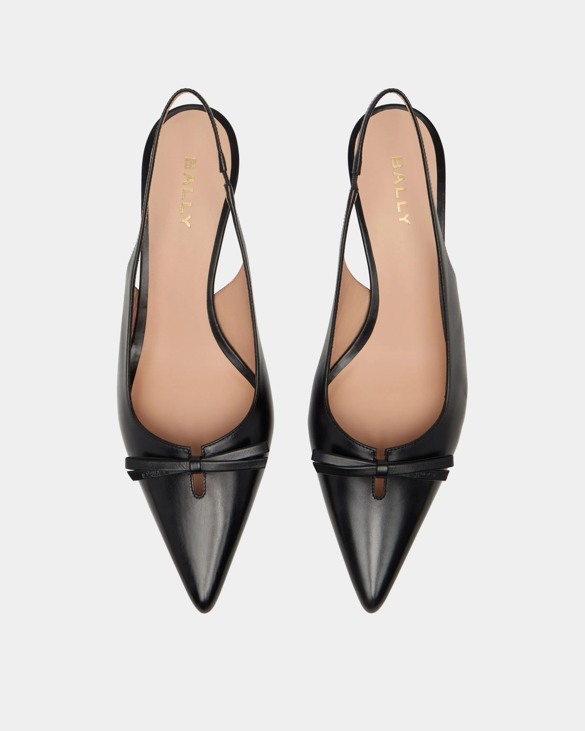 Nadel Slingback Pump in Black Leather - Image 4