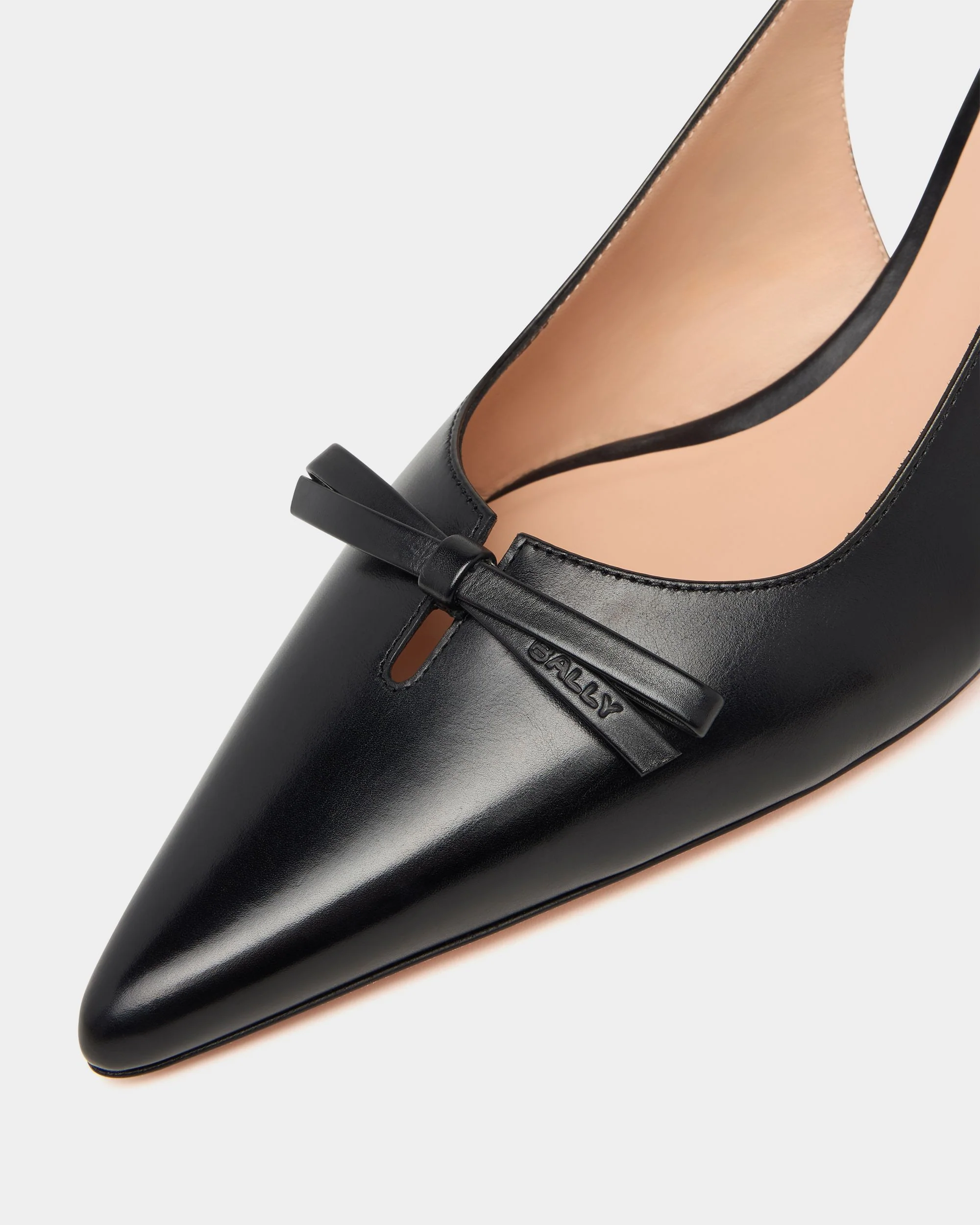Nadel Slingback Pump in Black Leather - Image 5