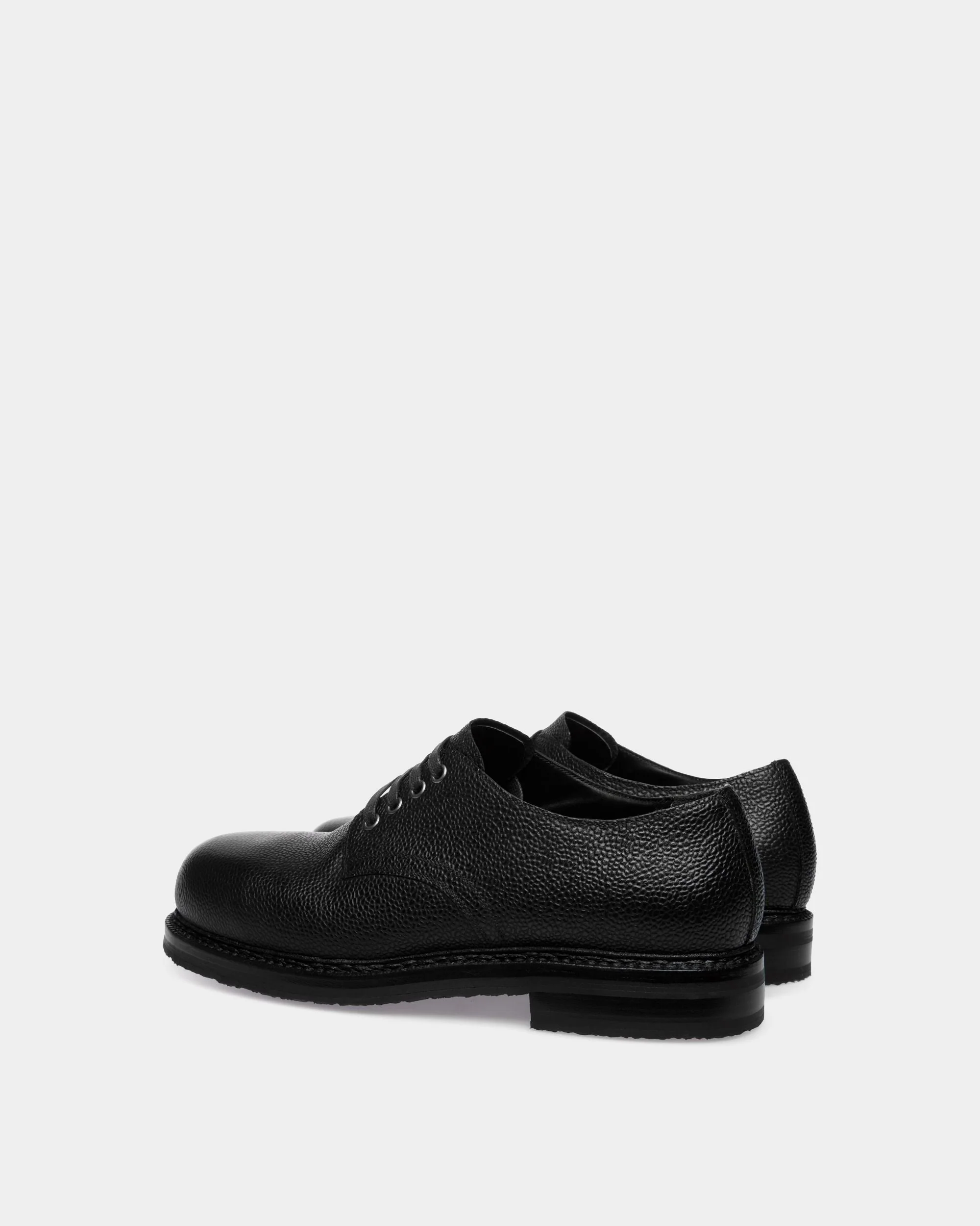 Norwelt Derby In Black Grained Leather - Image 3