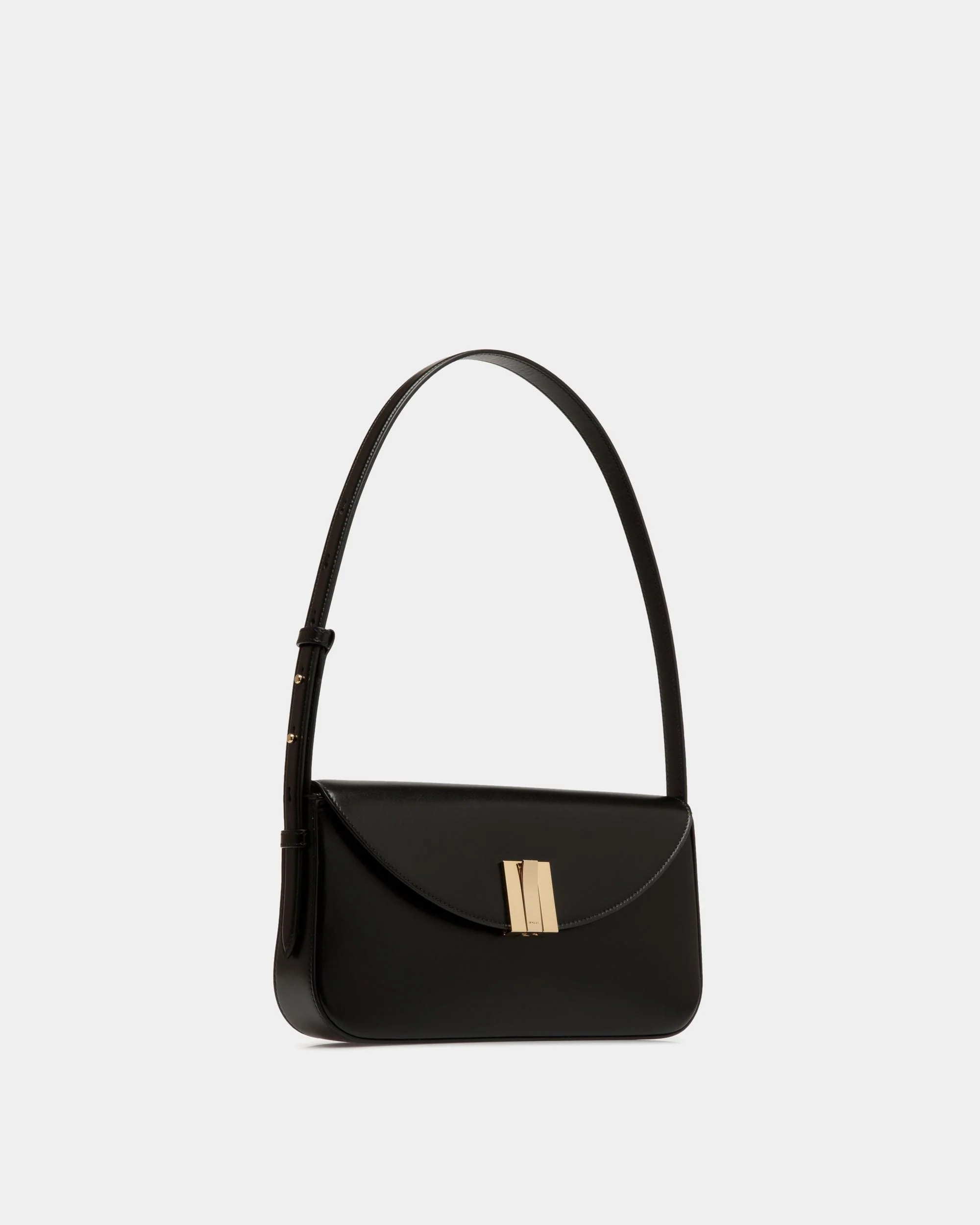 Ollam Small Shoulder Bag in Black Leather - Image 4