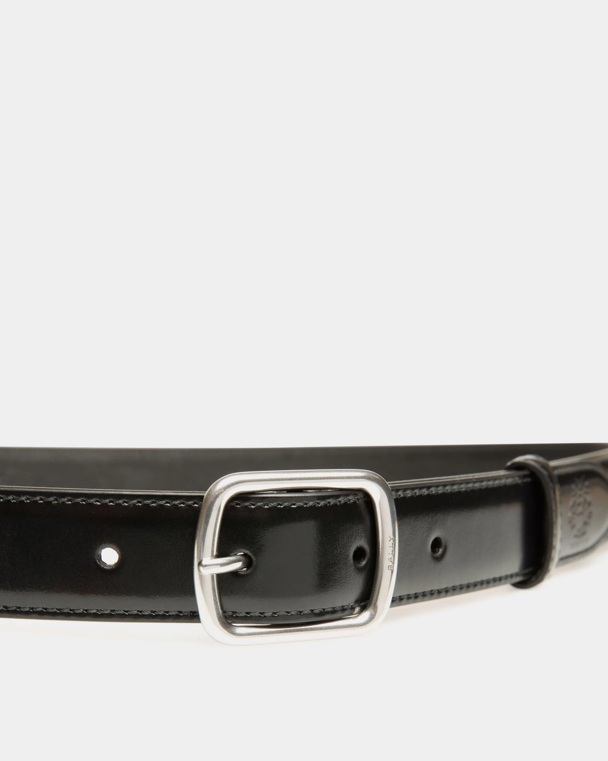 Orson 25mm Belt In Black Leather - Image 3