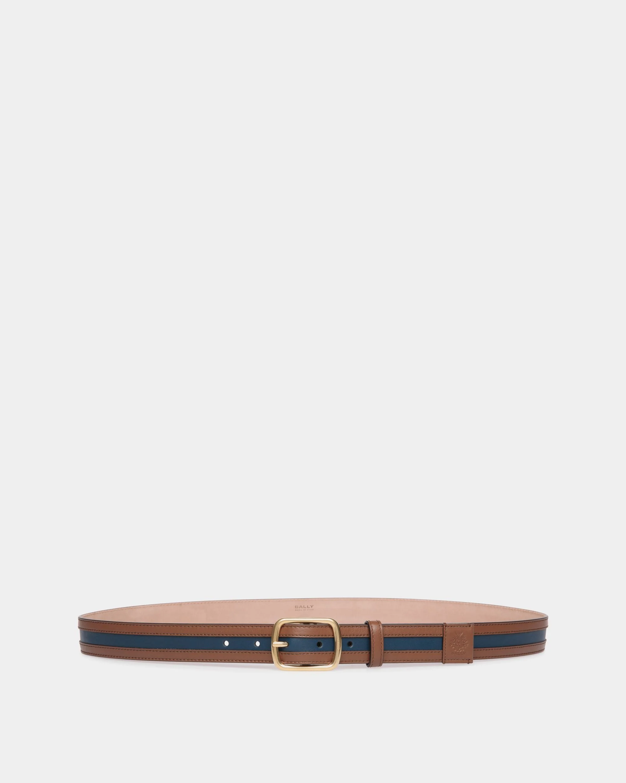 Orson 30mm Belt in Brown And Navy Blue Leather