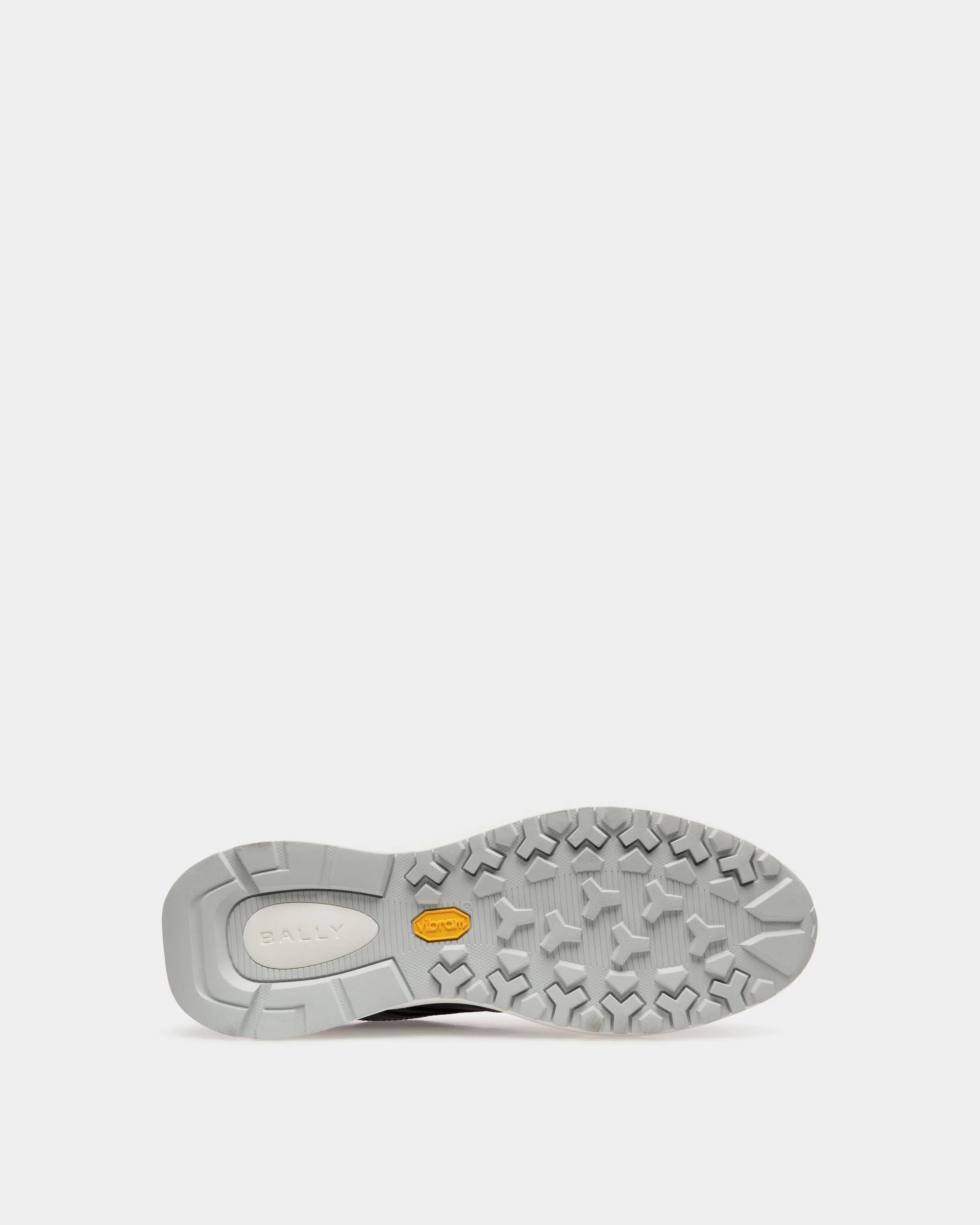 Outline Sneaker In Black And White Leather And Nylon - Image 3