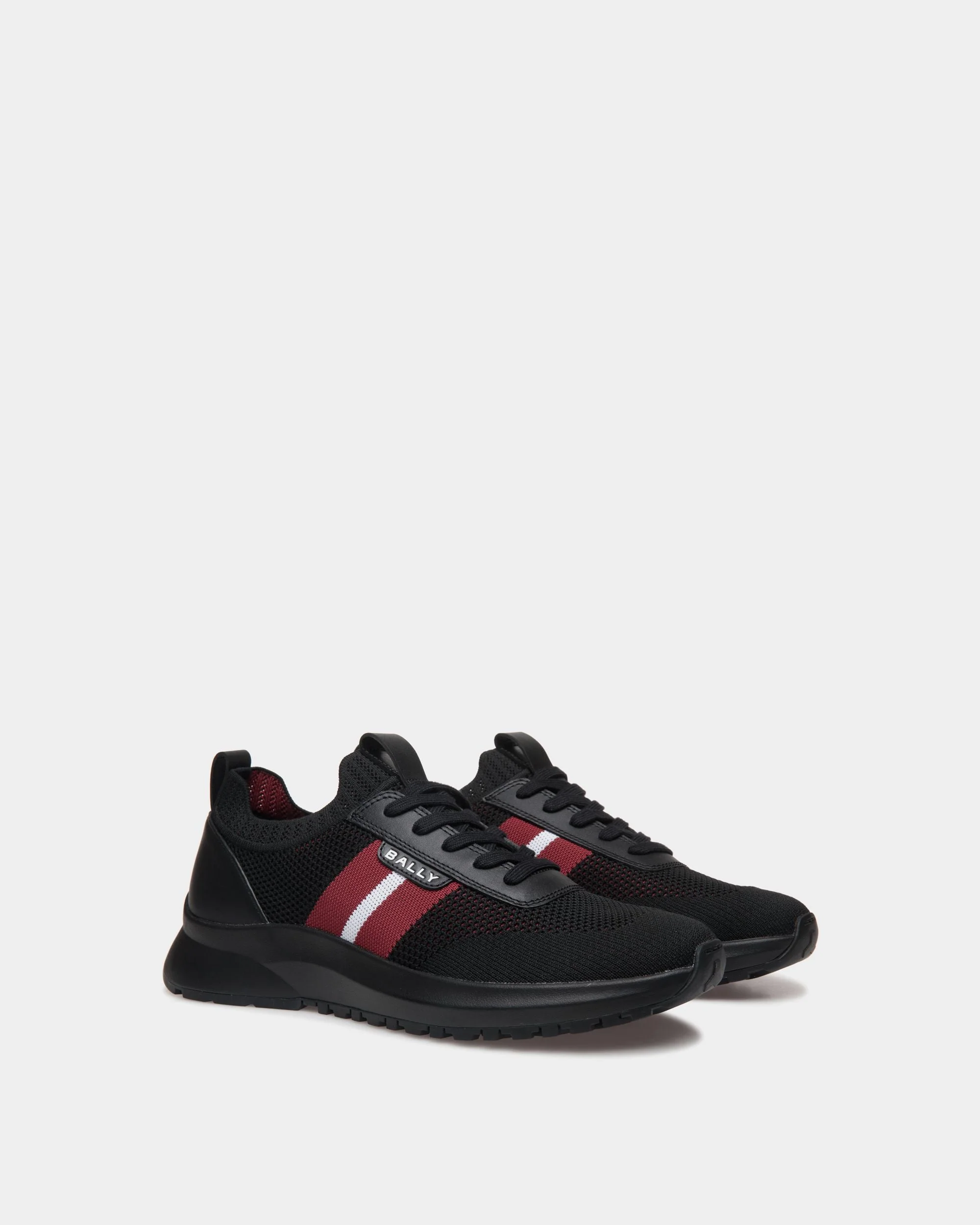 Outline Sneaker in Black Knit - Image 2