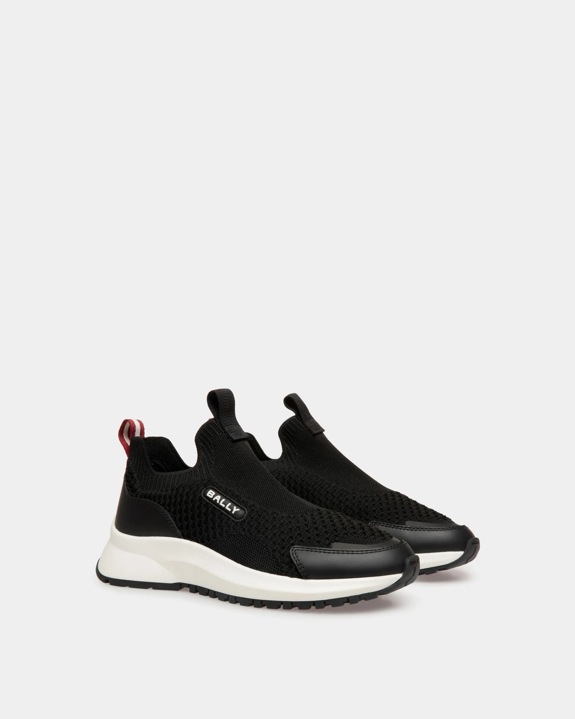 Outline Sneaker in Black Knit Fabric - Image 3