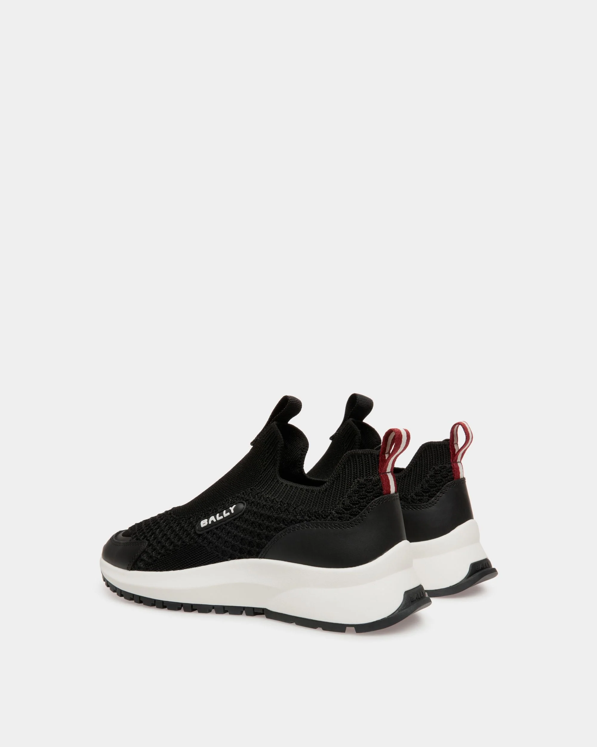 Outline Sneaker in Black Knit Fabric - Image 4