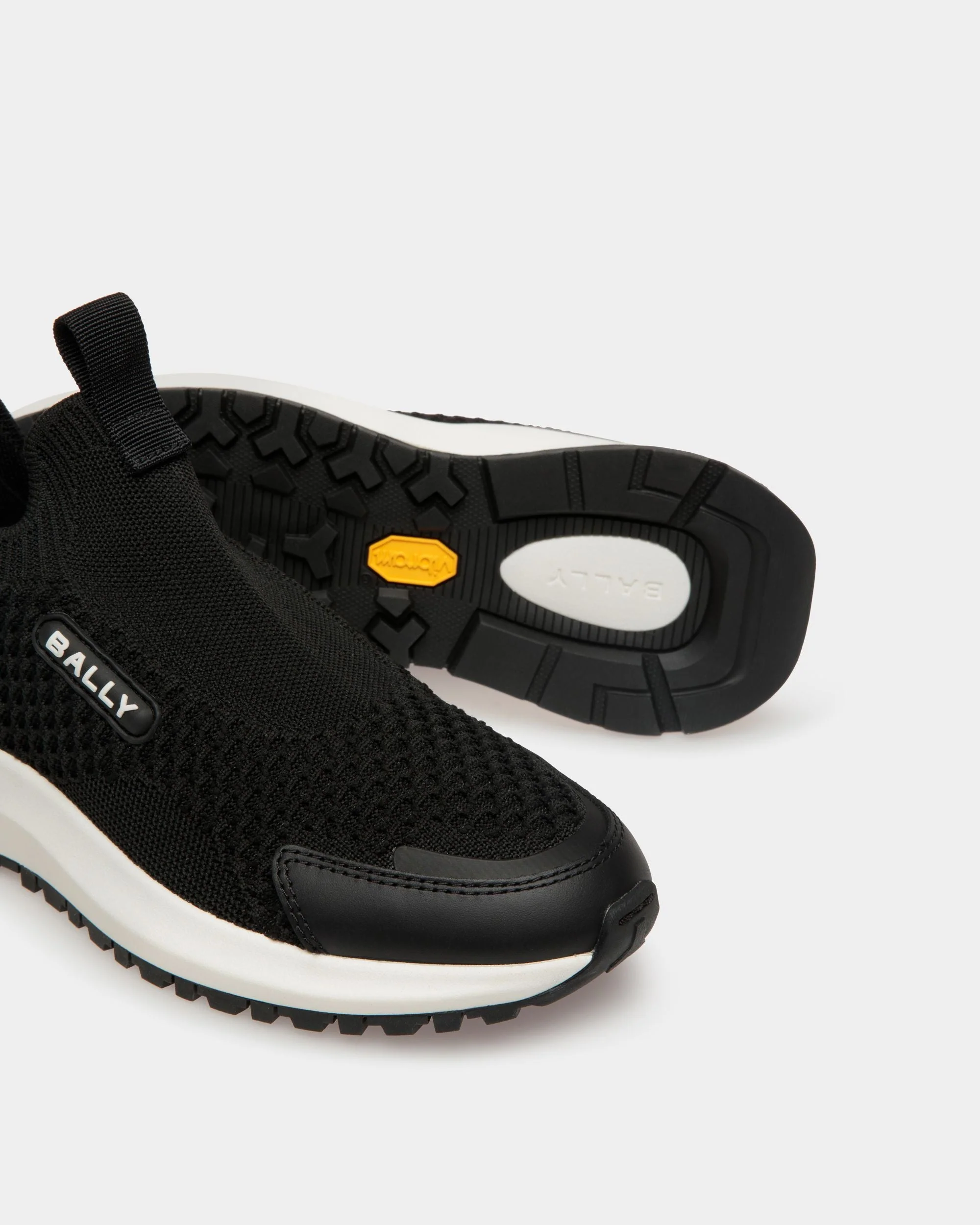 Outline Sneaker in Black Knit Fabric - Image 5