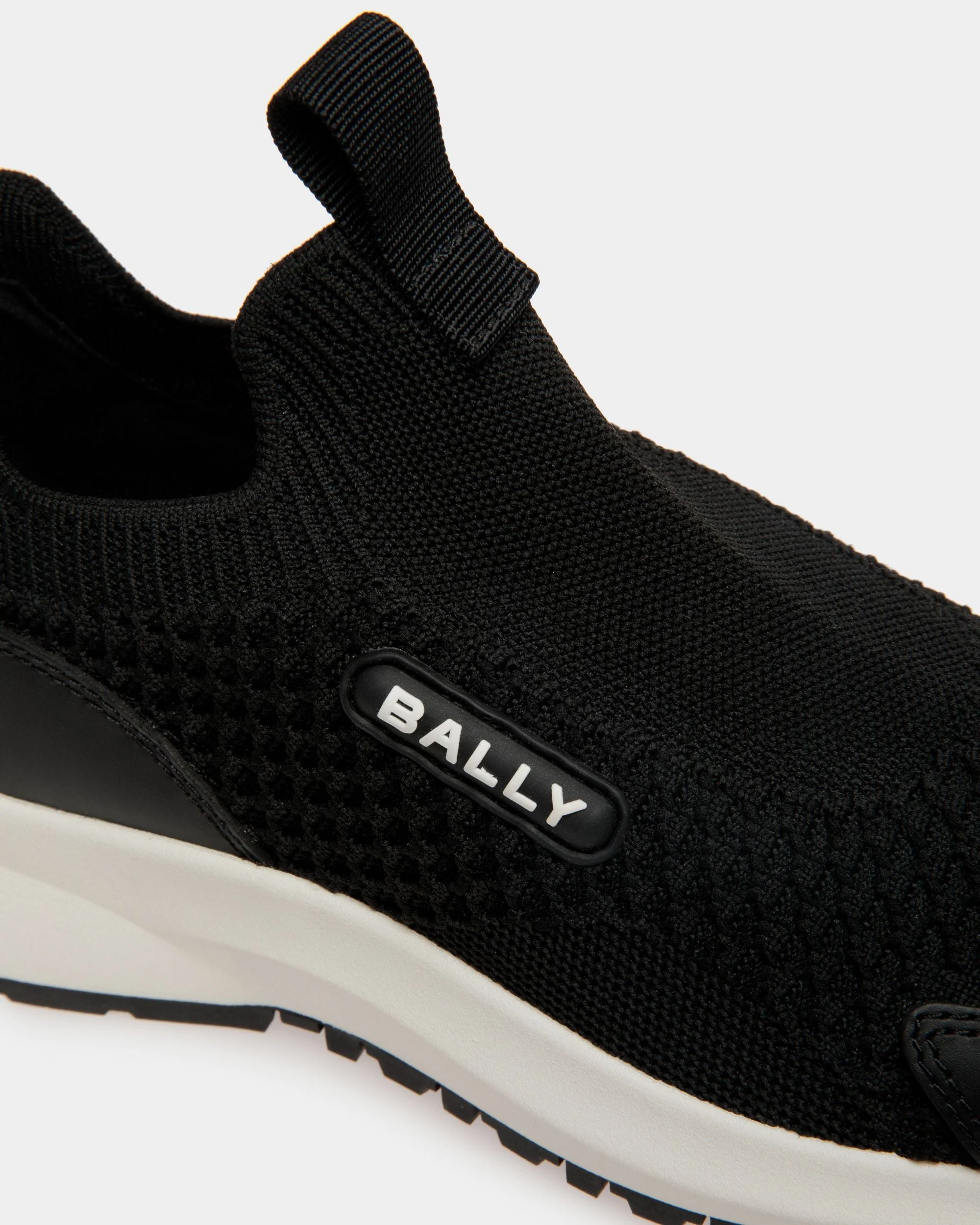 Outline Sneaker in Black Knit Fabric - Image 6