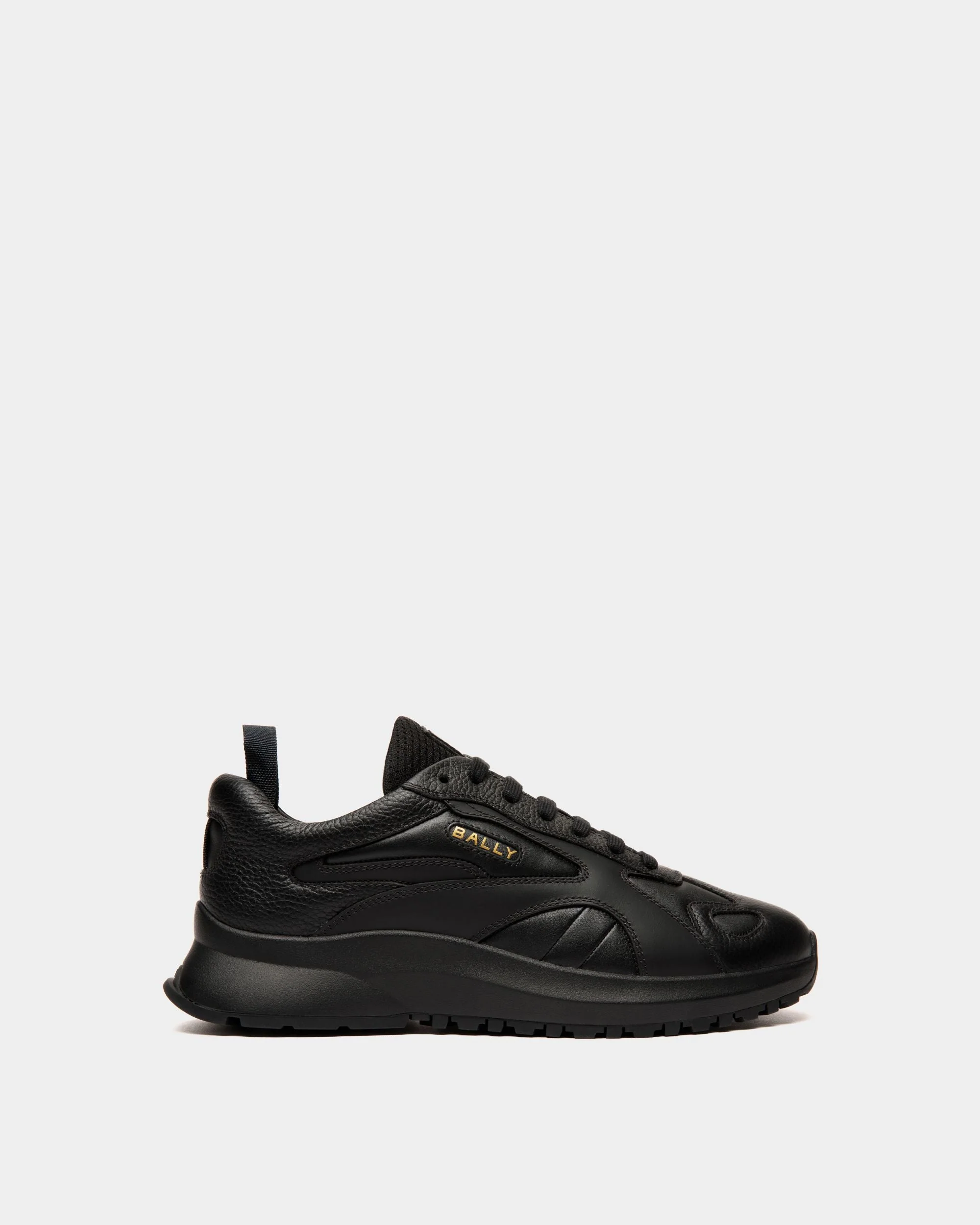 Outline Sneaker In Black Leather