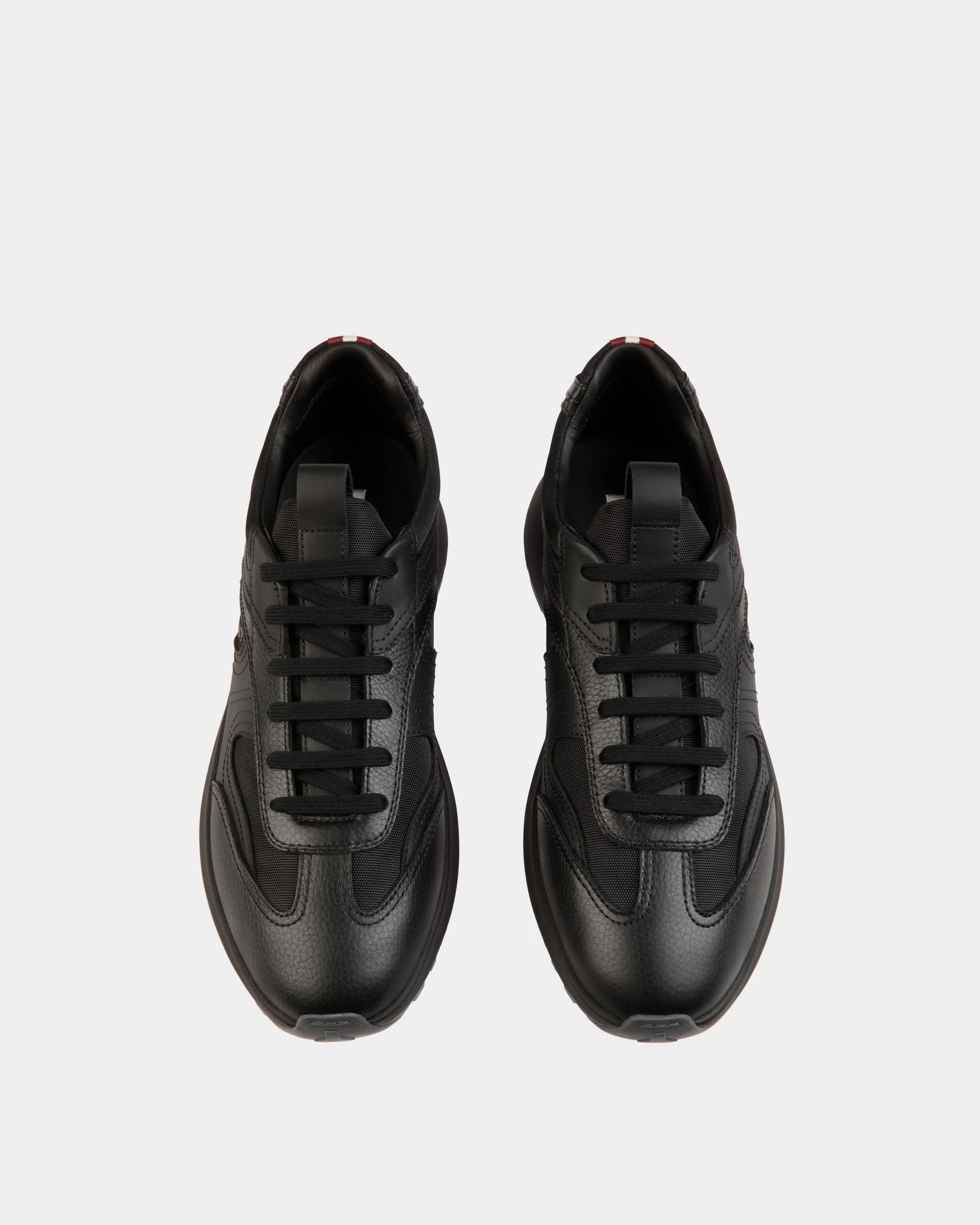 Outline Sneaker In Black Leather And Nylon - Image 5