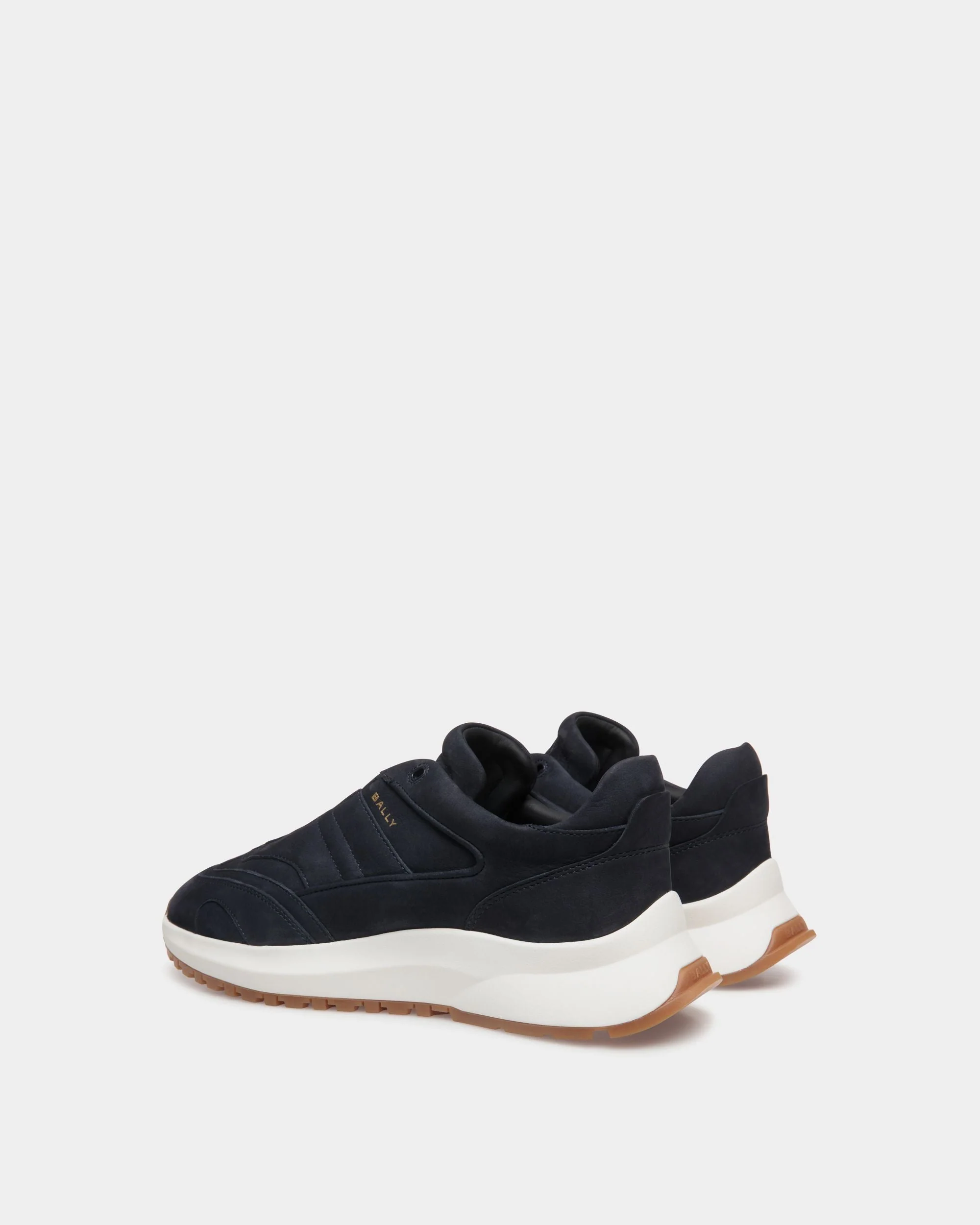Outline Sneaker In Blue Leather - Image 3