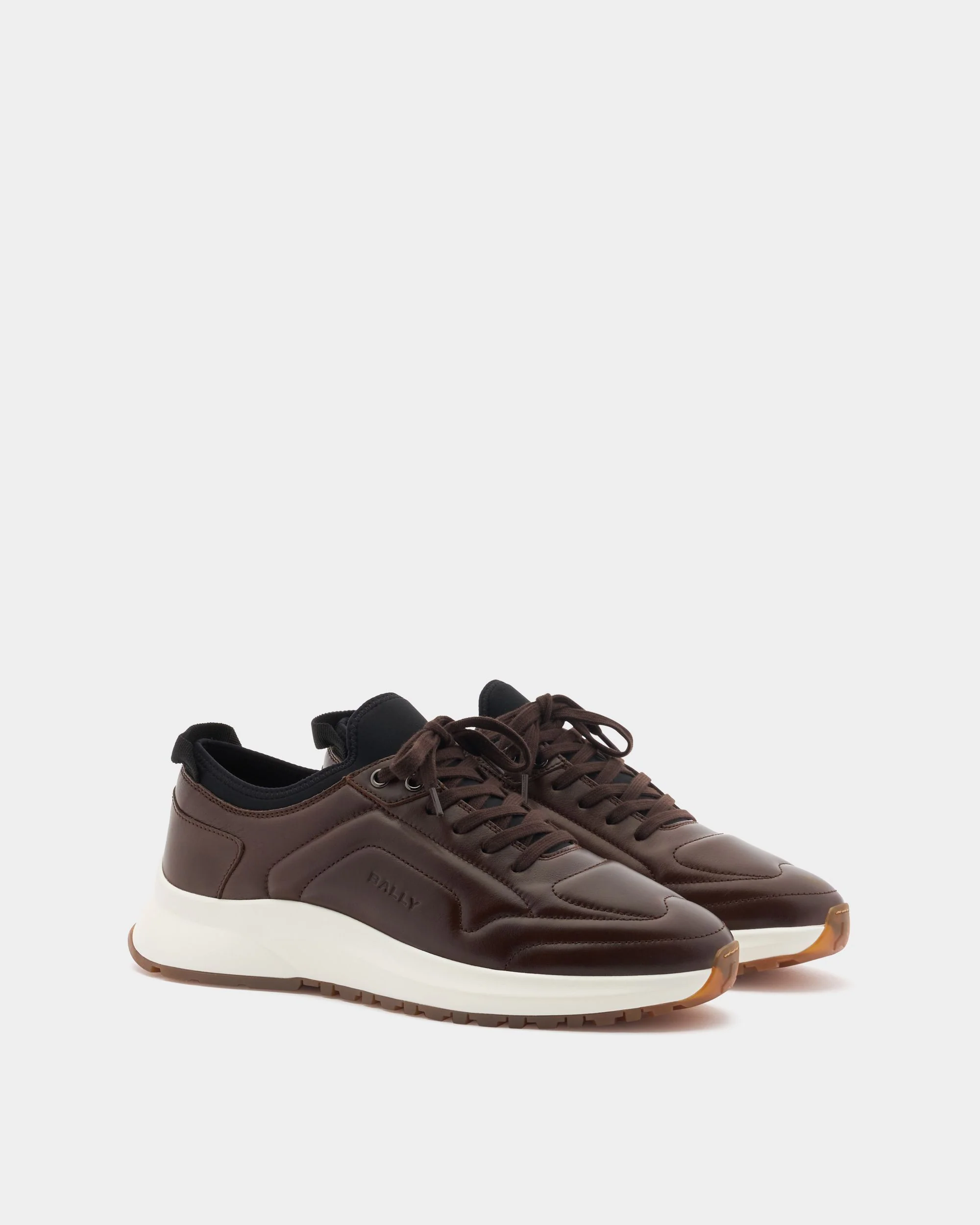 Outline Sneaker in Brown Leather - Image 3