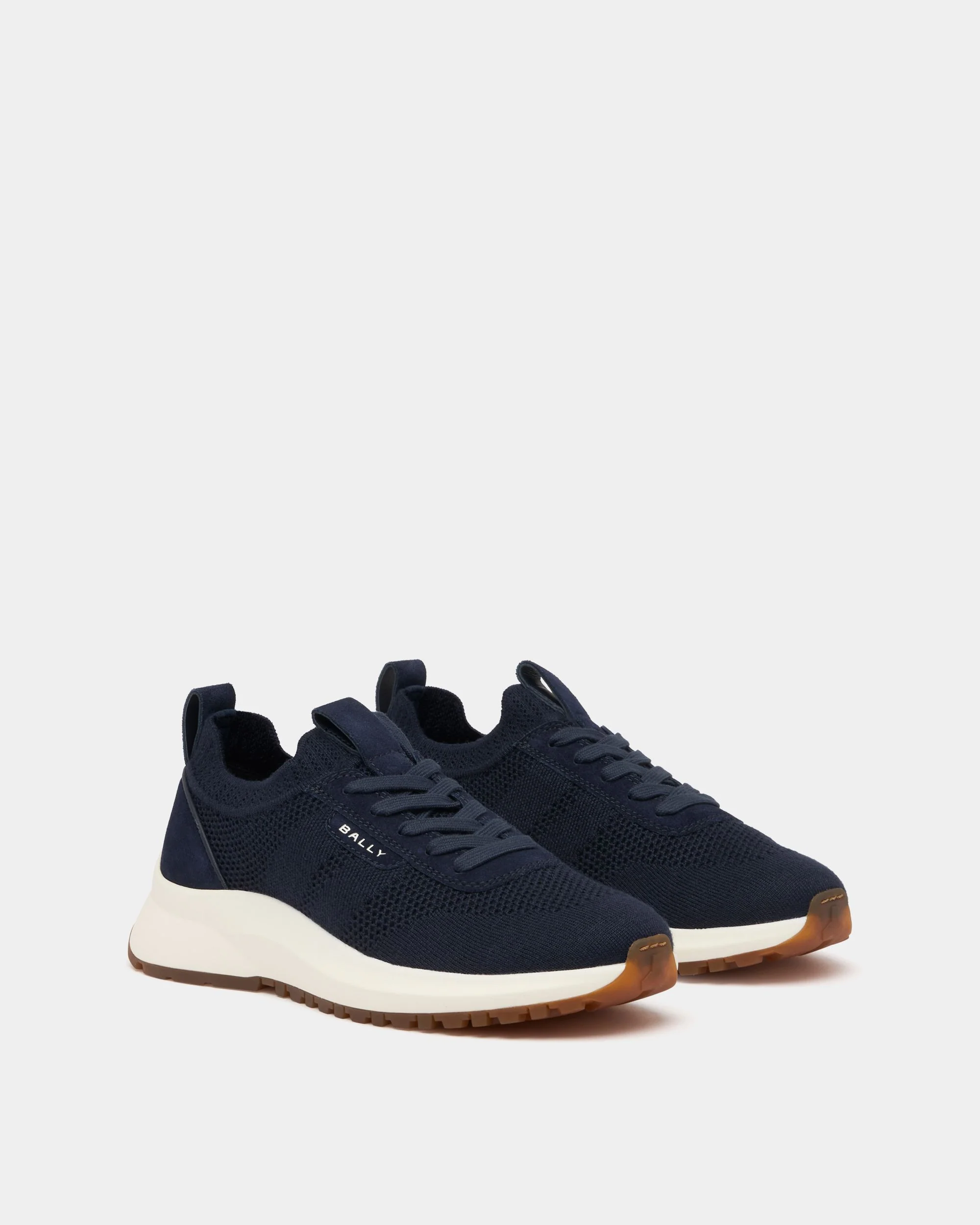 Outline Sneaker in Navy Blue Fabric - Image 2