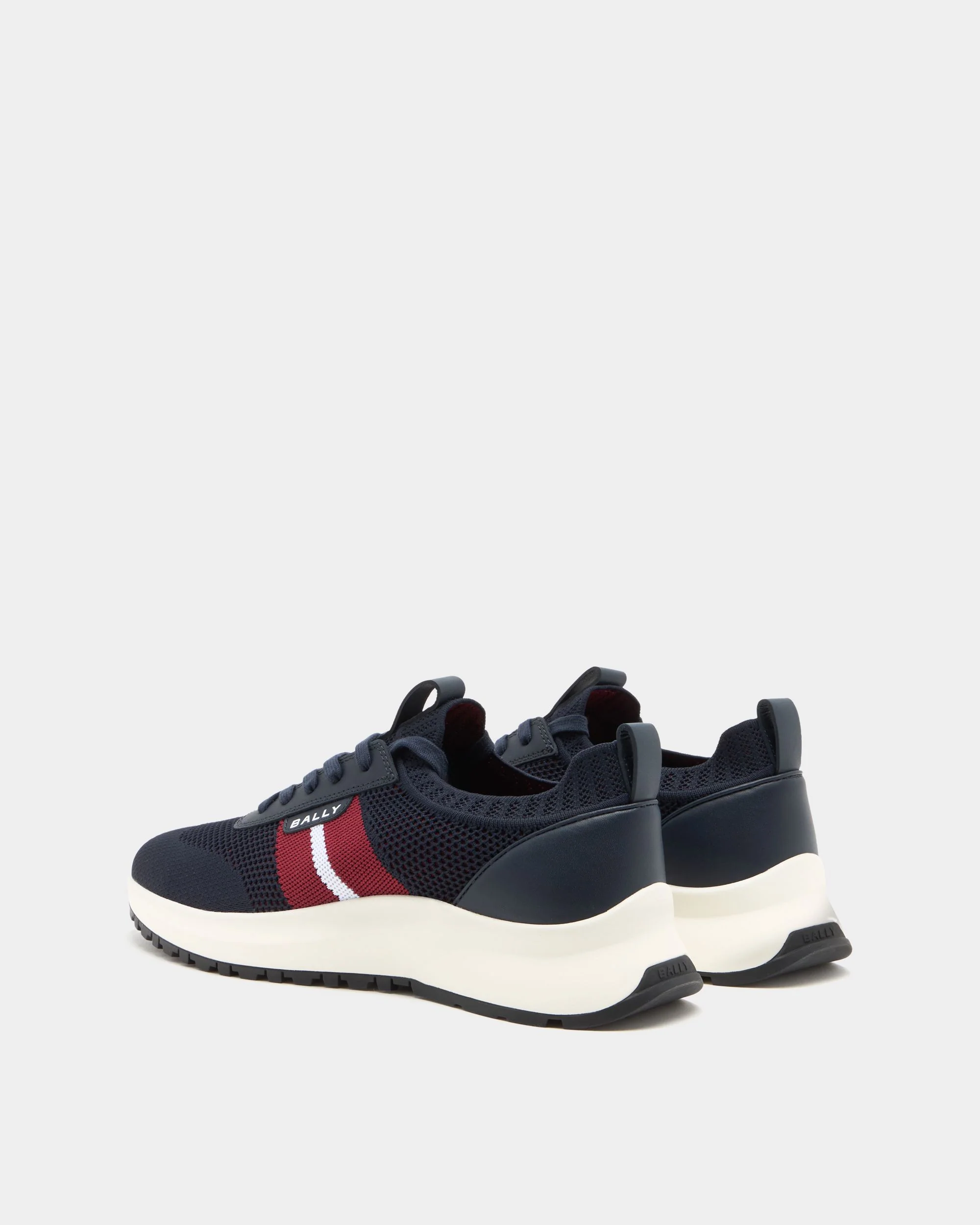 Outline Sneaker in Navy Blue Fabric - Image 4