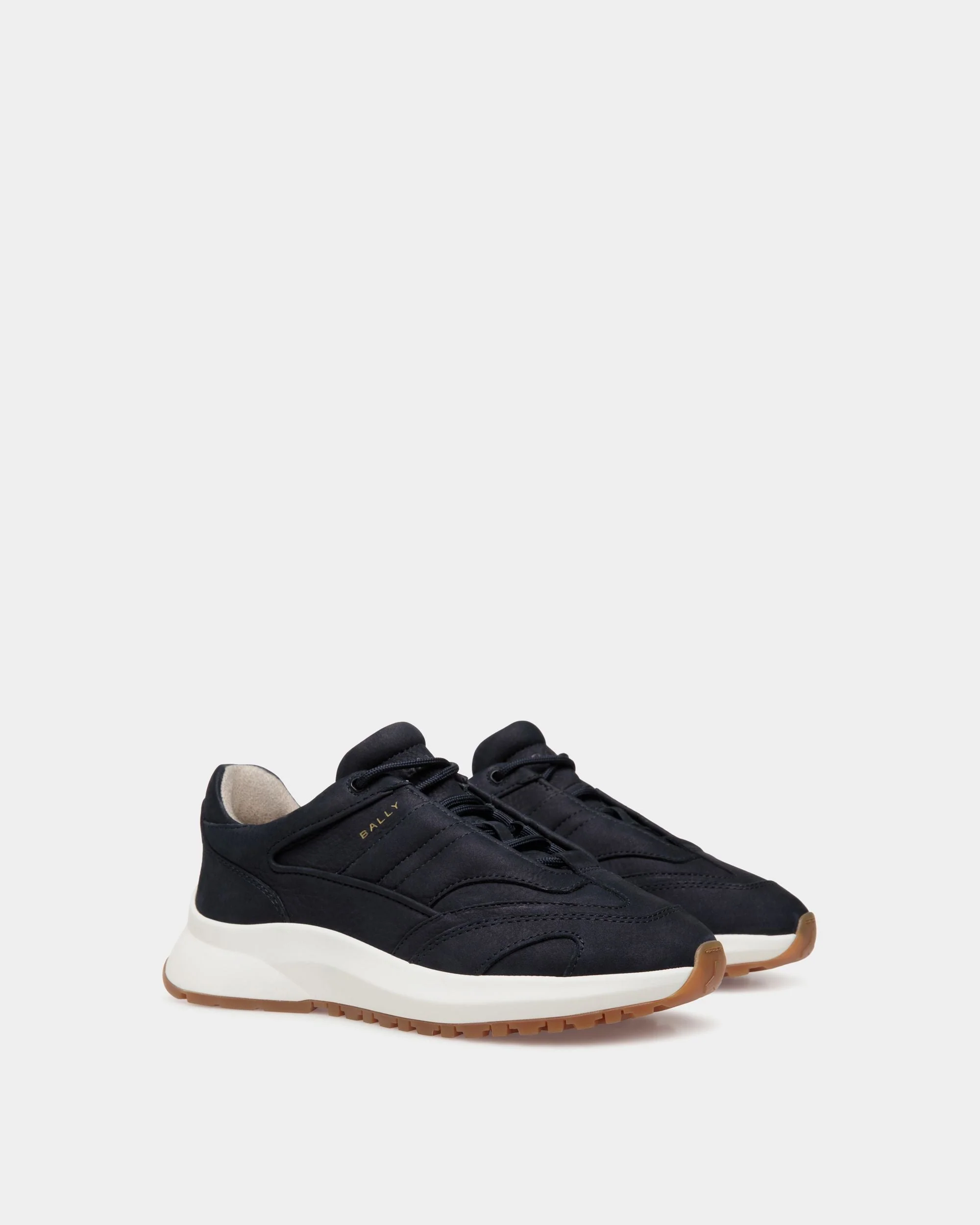 Outline Sneaker in Navy Blue Nubuck Leather - Image 2