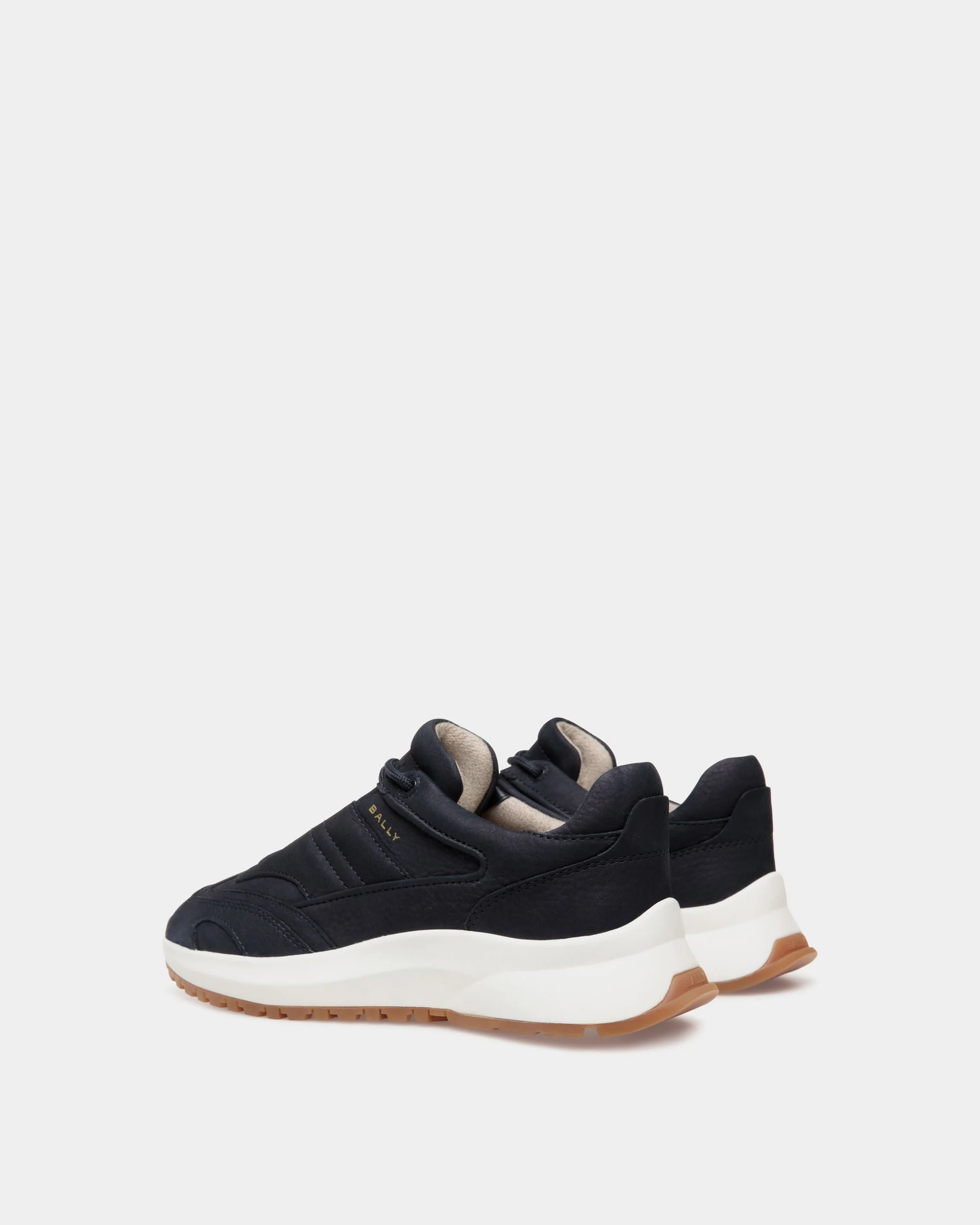 Outline Sneaker in Navy Blue Nubuck Leather - Image 3
