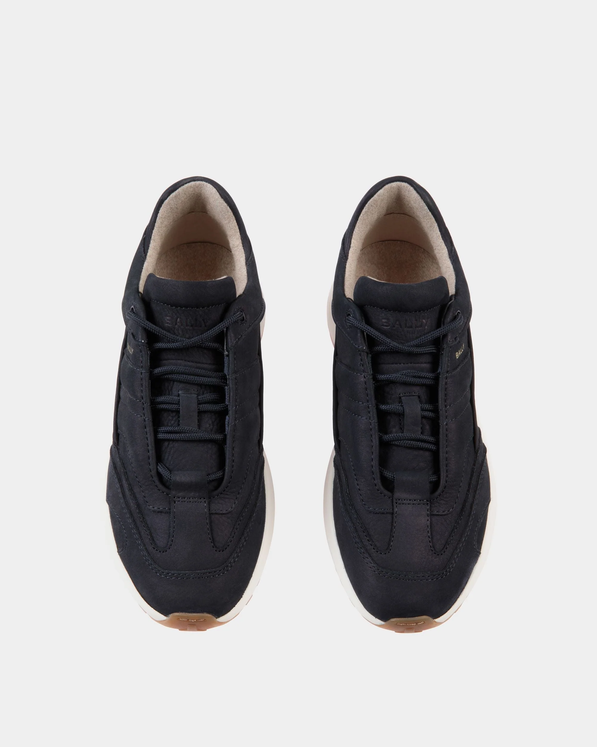 Outline Sneaker in Navy Blue Nubuck Leather - Image 4