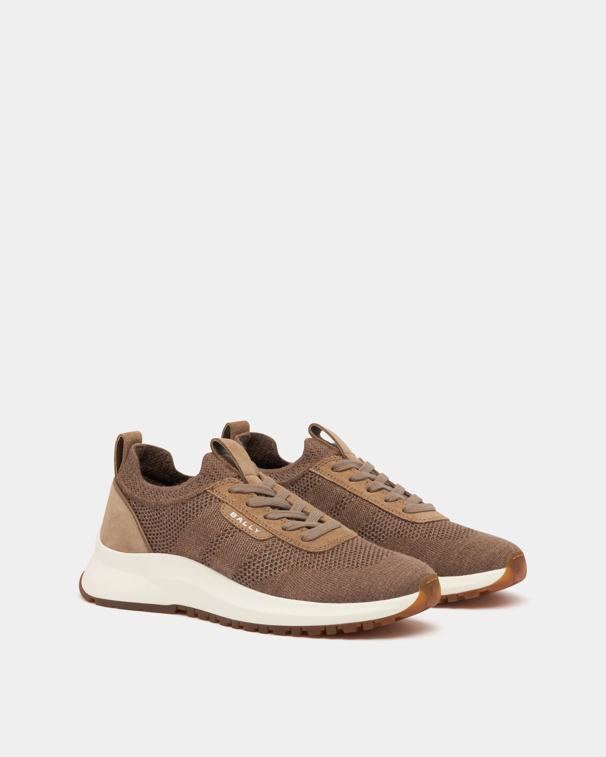 Outline Sneaker in Taupe Fabric - Image 2