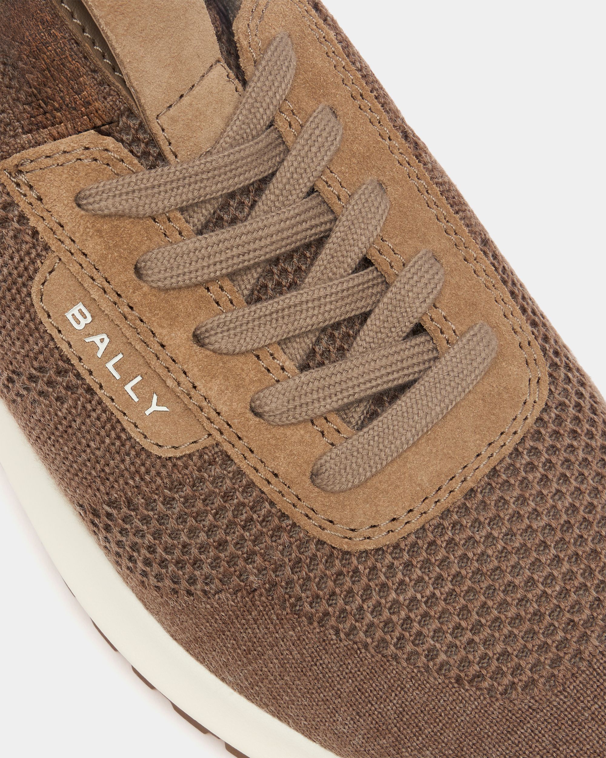 Outline Sneaker in Taupe Fabric - Image 5