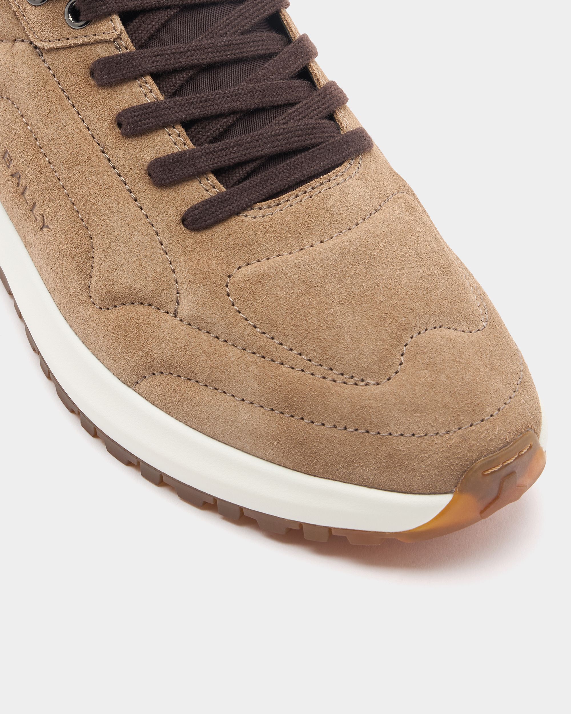 Outline Sneaker in Taupe Suede - Image 6